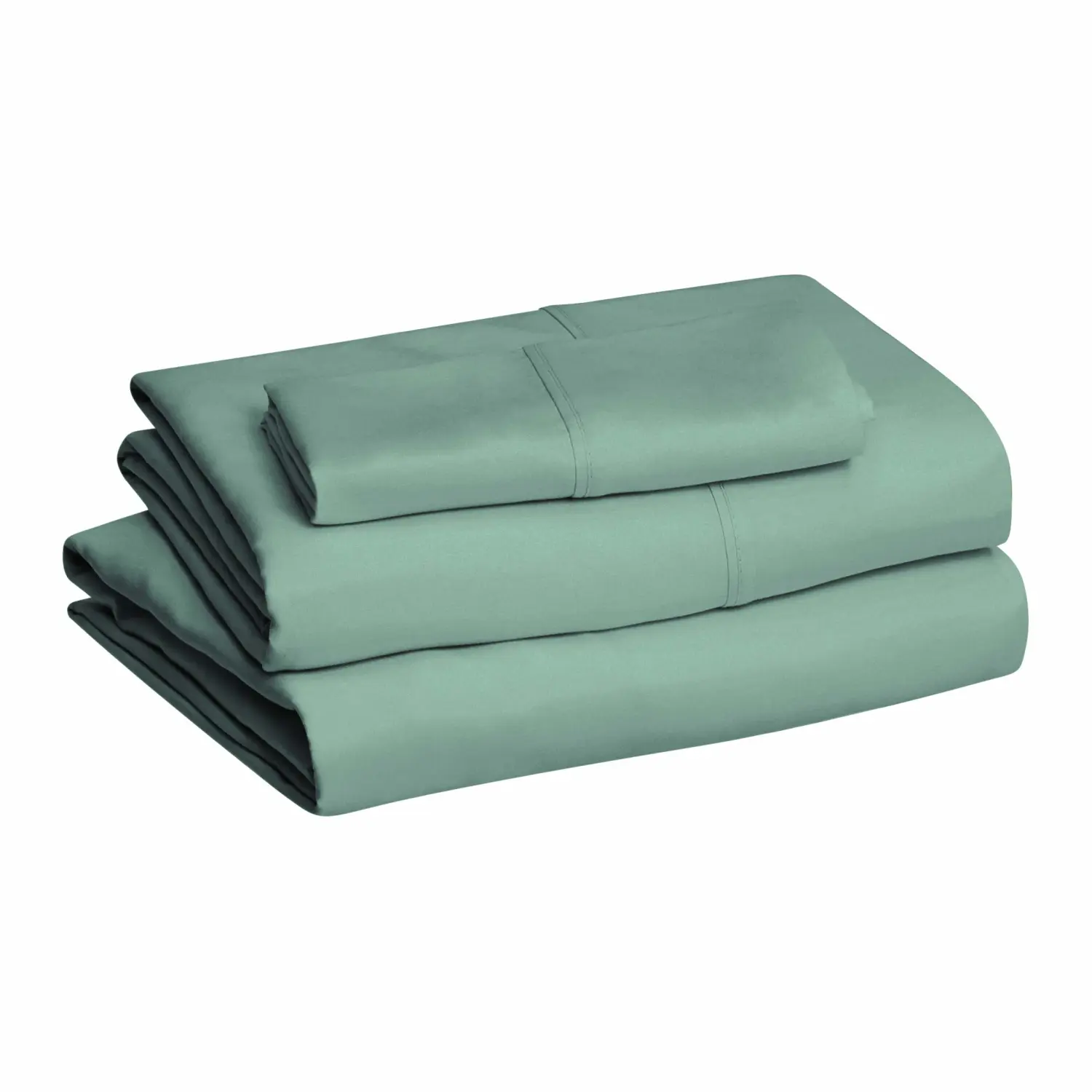 Amazon Basics Lightweight Super Soft Easy Care Wrinkle-Free Breathable Microfiber 3-Piece Bed Sheet Set with 14-Inch Deep Pockets, Twin XL, Emerald Green, Solid