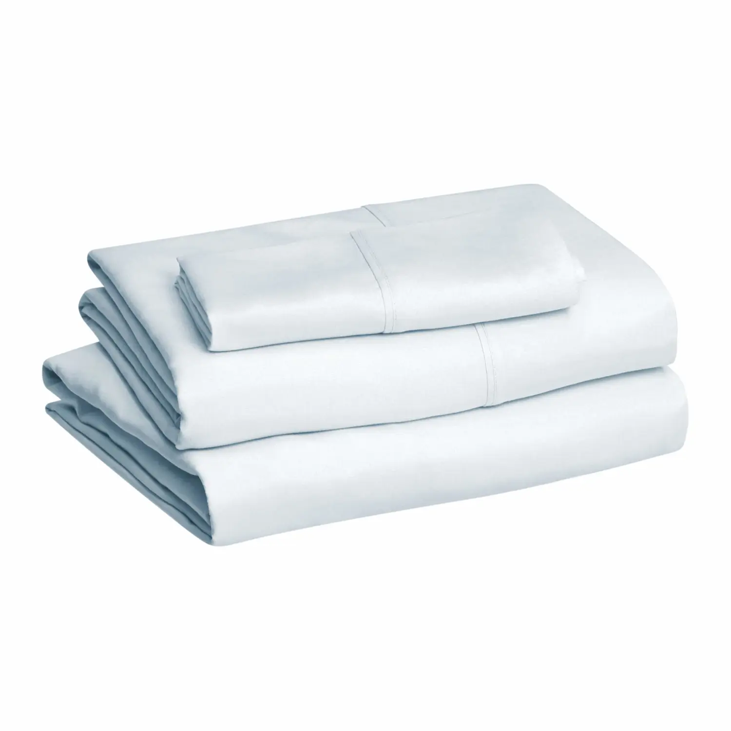 Amazon Basics Lightweight Super Soft, Cooling and Breathable Easy Care Microfiber 3-Piece Bed Sheet Set with 14-Inch Deep Pockets, Twin, Light Blue, Solid