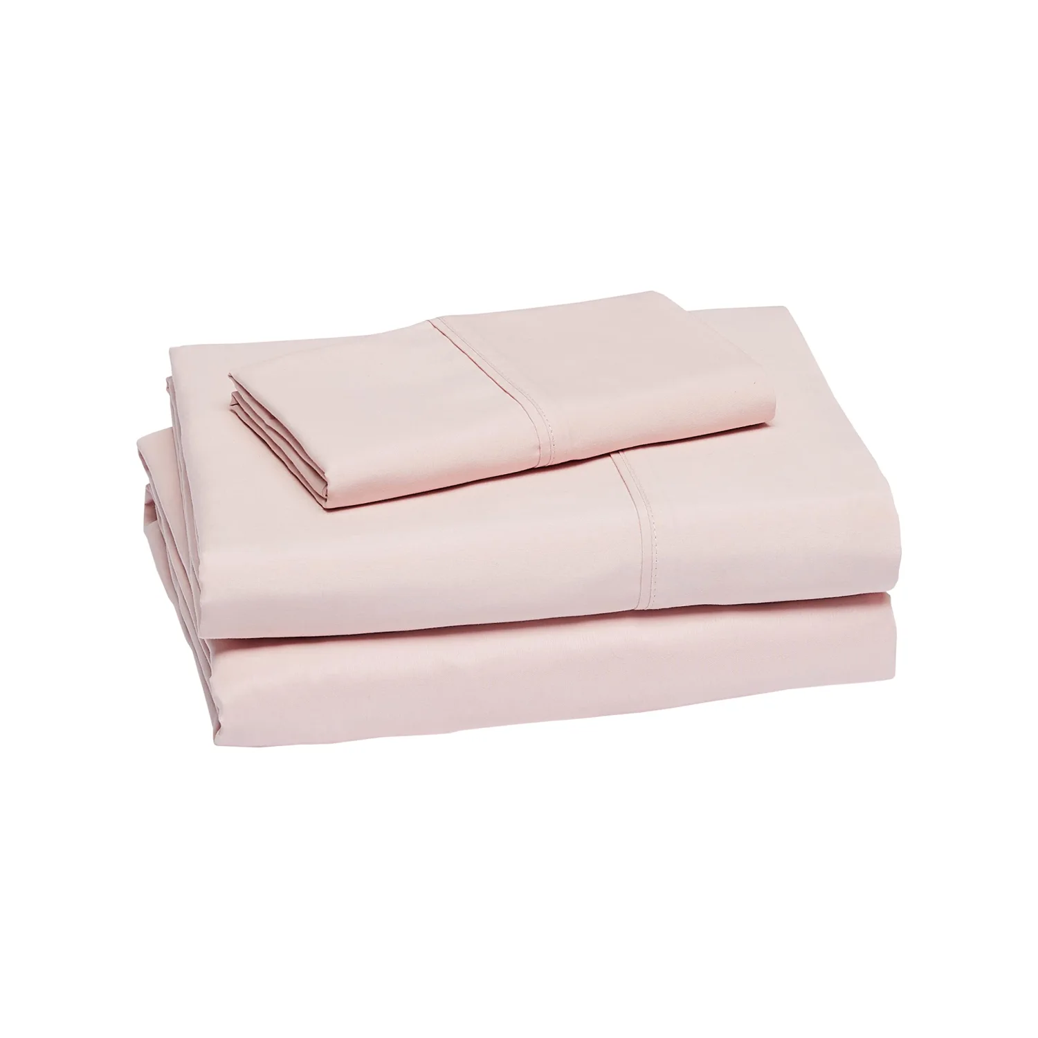 Amazon Basics Microfiber 3-Piece Bed Sheet Set, Lightweight, Soft, Easy Care, with 14-Inch Deep Pockets, Twin, Blush Pink, Solid