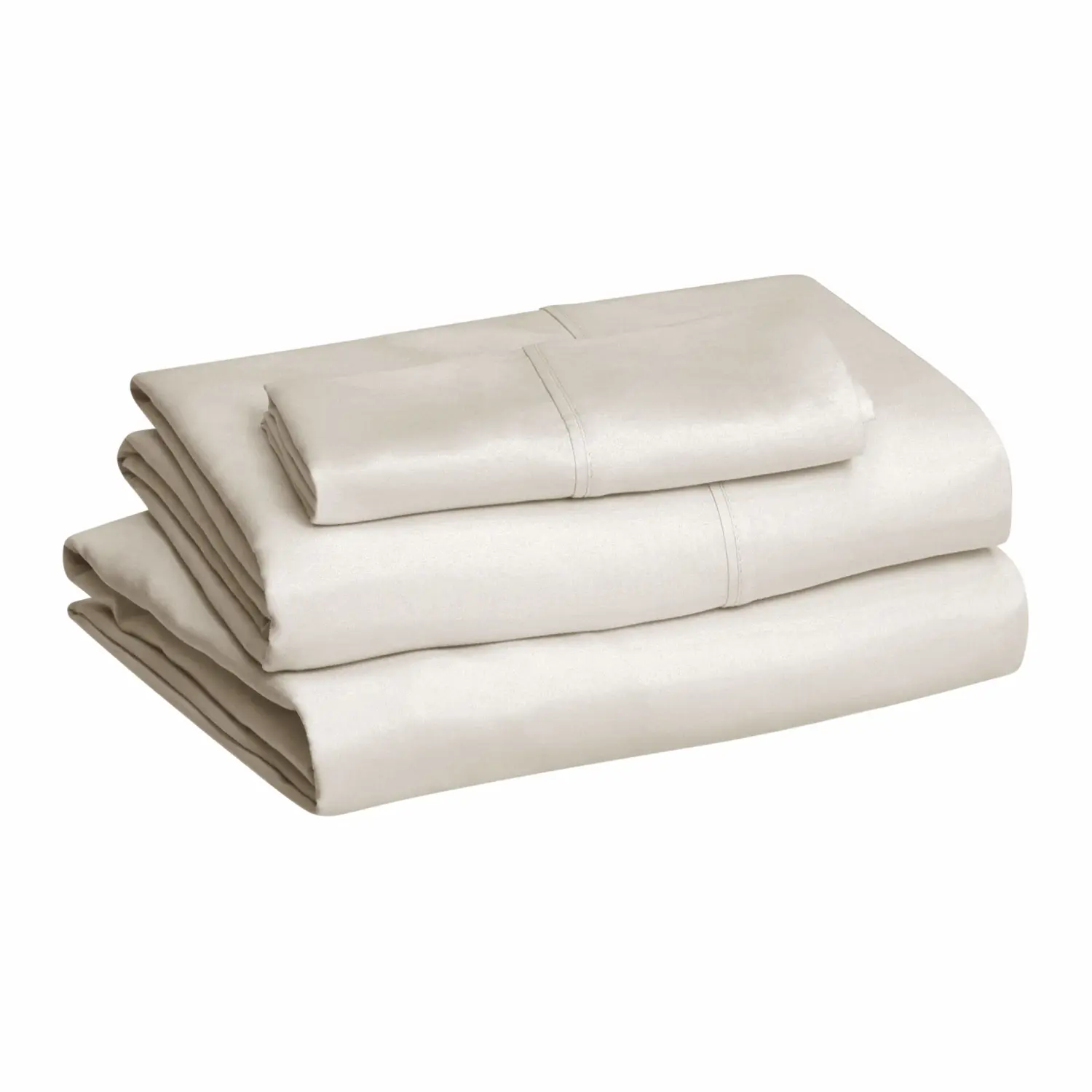 Amazon Basics Lightweight Super Soft Easy Care Wrinkle Free Breathable Microfiber 3 Piece Bed Sheet Set with 14-Inch Deep Pockets, Twin, Beige, Solid