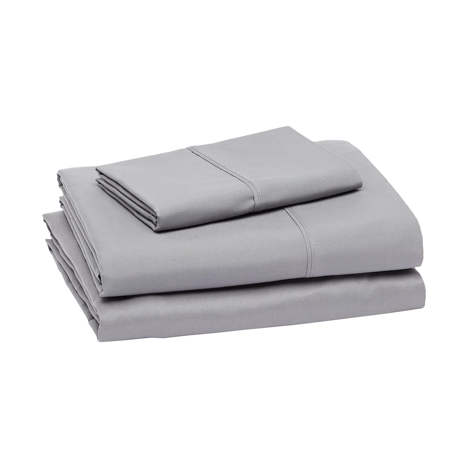 Amazon Basics Lightweight Super Soft, Breathable Easy Care Microfiber 3 Piece Bed Sheet Set with 14-Inch Deep Pockets, Twin, Dark Gray, Solid