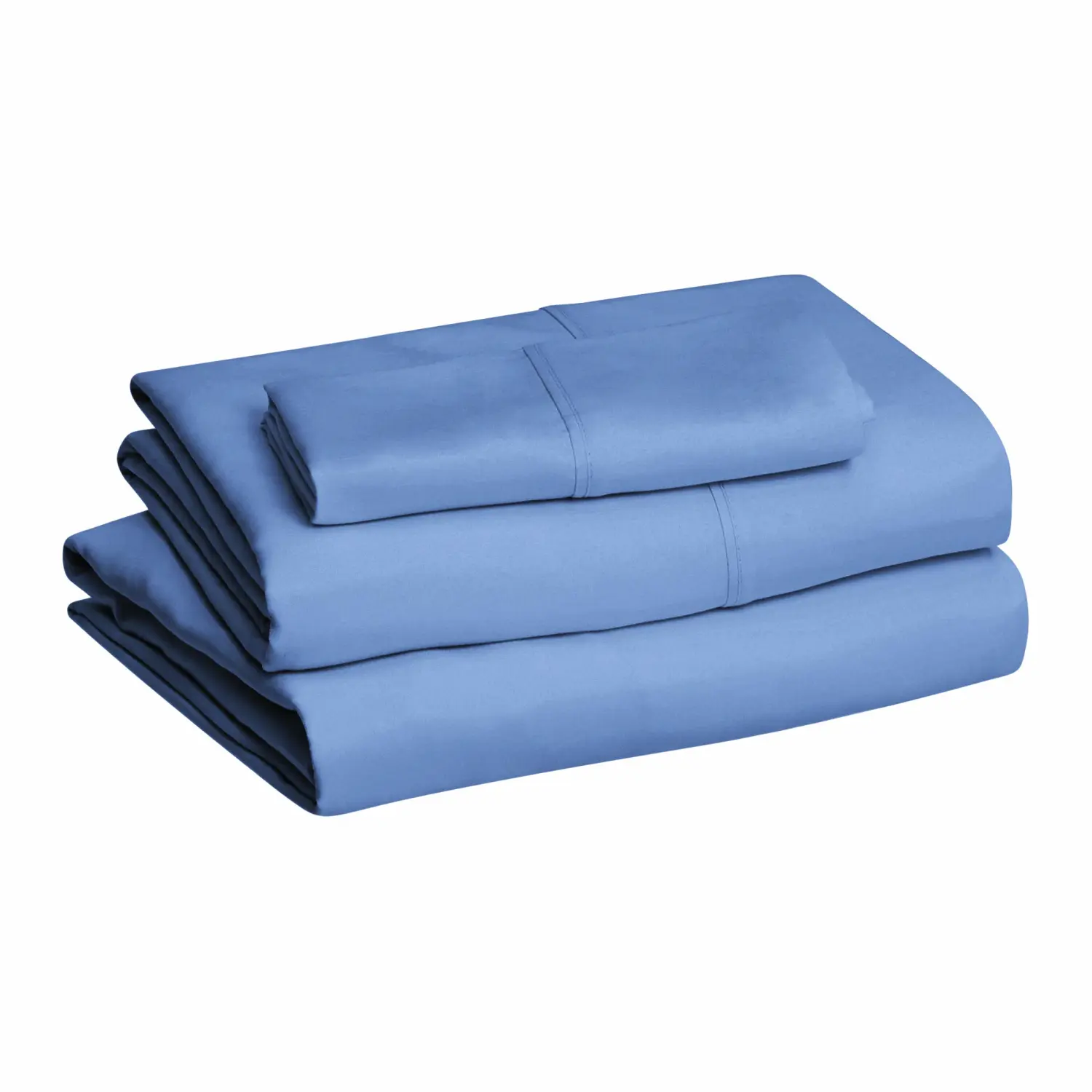 Amazon Basics Lightweight Super Soft Easy Care Wrinkle Free Breathable Microfiber 3-Piece Bed Sheet Set with 14-Inch Deep Pockets, Twin, Dutch Blue, Solid