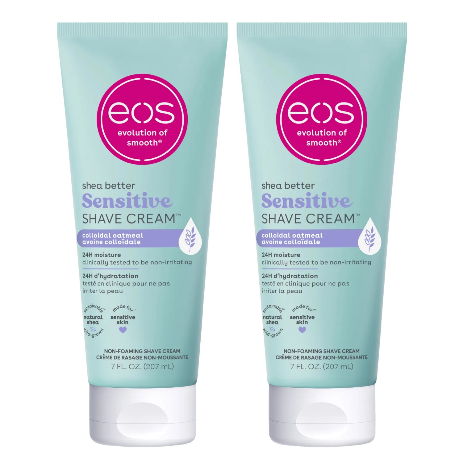 eos Shea Better Sensitive Skin Women's Shave Cream- Fragrance-Free, 14 fl oz, 2-Pack