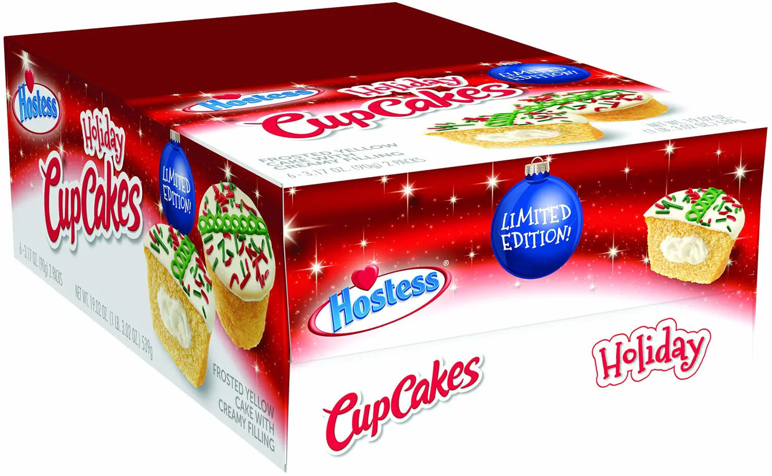 Hostess Holiday Cupcakes, 6 Count