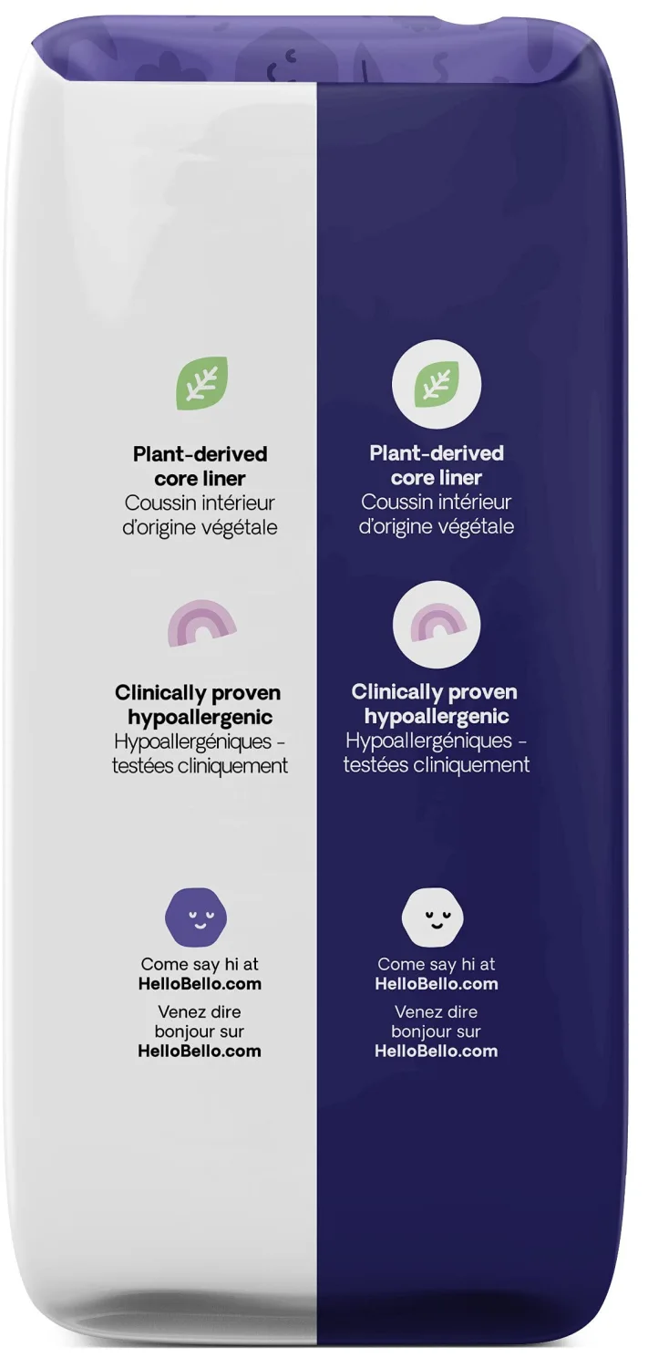Hello Bello Premium Overnight Baby Diapers Affordable Hypoallergenic and Eco-Friendly Extra Absorbent Diapers for Babies and Kids at Night Size 4 Gender Neutral Design 84 Count (4 Packs of 21)