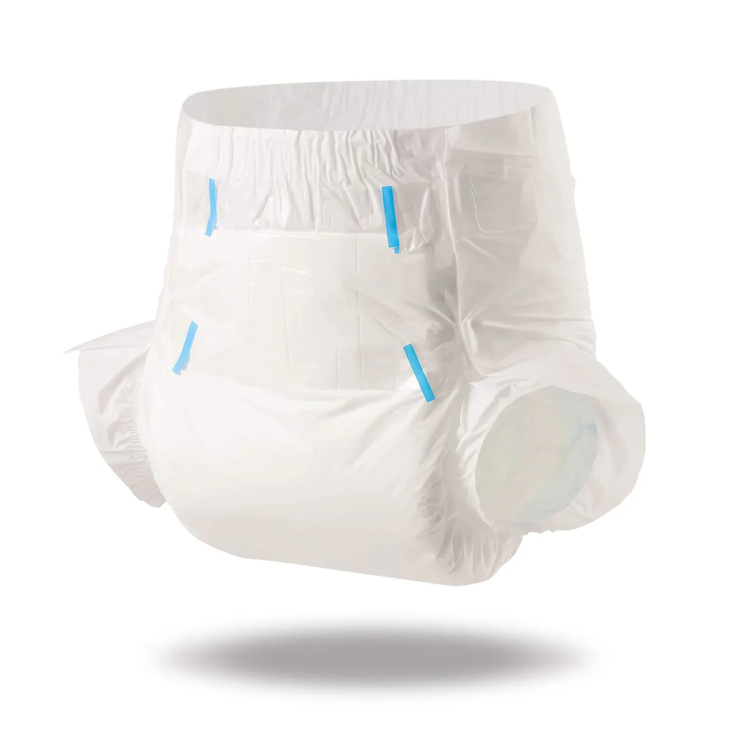 CutiePlusU Disposable Adult Diaper Heavy Absorption Dry Surface Adult Diapers All Night- White 10 Pieces (Large 37"-47")