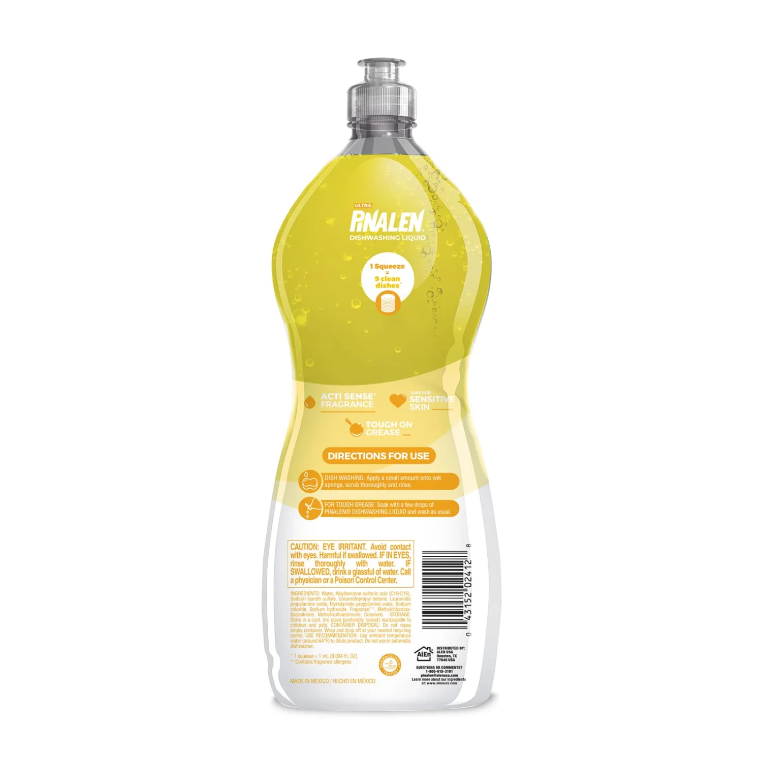 PINALEN Dishwashing Liquid Lemon Energy, 25.3 fl. oz., 1.78 pounds (2412)