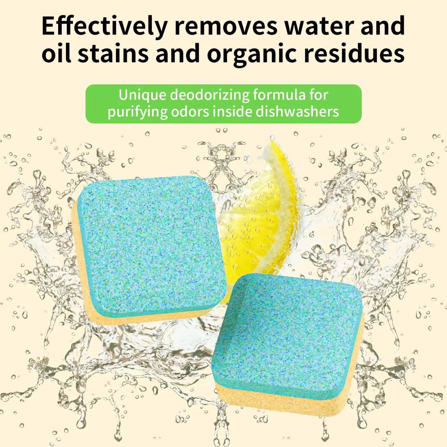 Dishwasher Cleaner tablets-24 Pack Deeply Removes Dirt With Odor Eliminating, Dishwasher Cleaner And Deodorizer Naturally Removes Scale Andblockage From Pipes