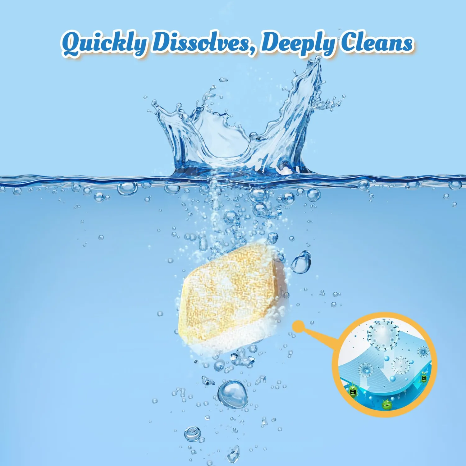 Dishwasher Cleaner Dish Washer Cleaning Tablets Deodorizer 24 Counts Lemon