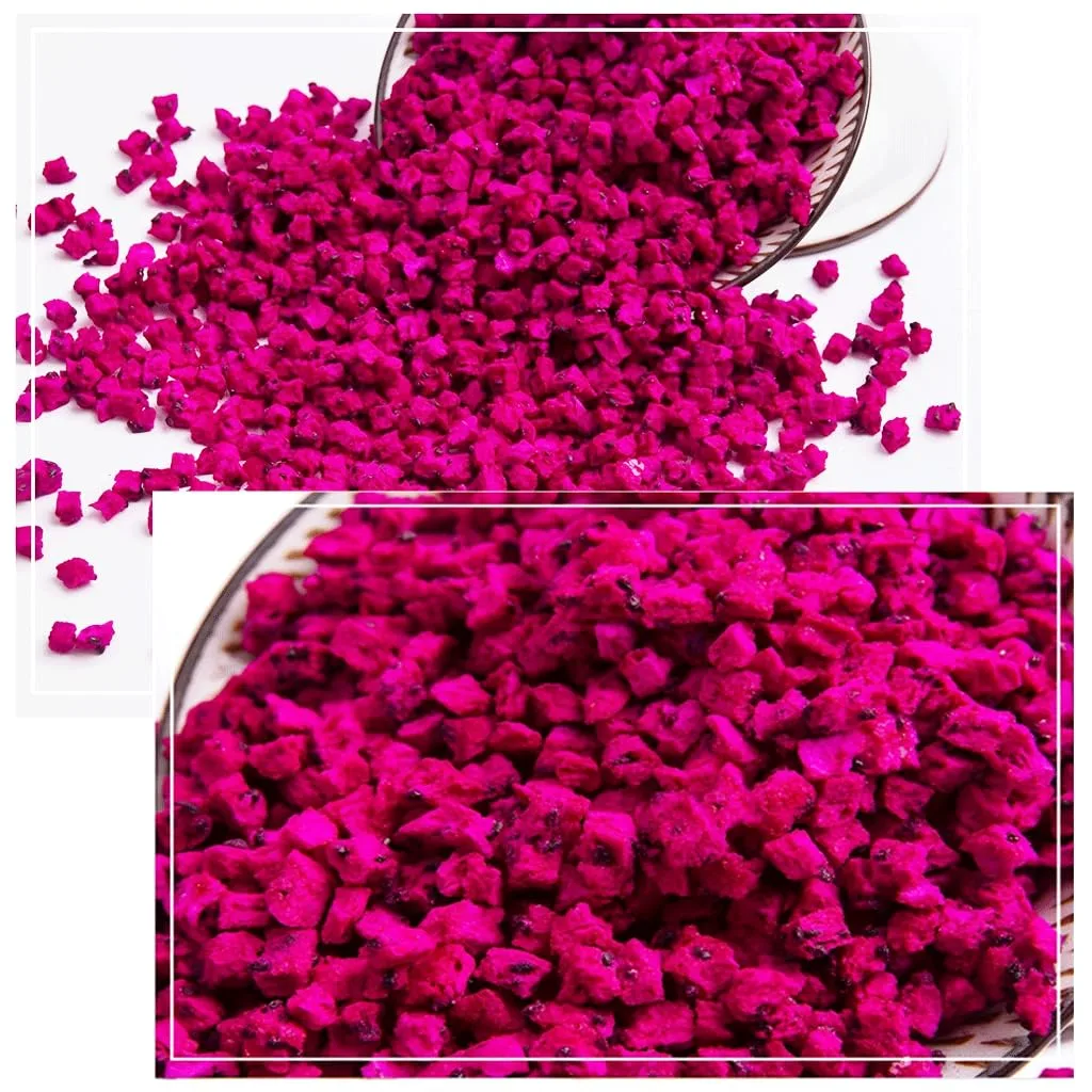 Mkostlich Freeze-dried Dragon Fruit, 2 x 3.52oz Dragon Fruit Snacks with 1 Ingredients, No Sugar Added, Dragonfruits Cube for Drink, Baking, Breakfast Cereal (Pack of 2)