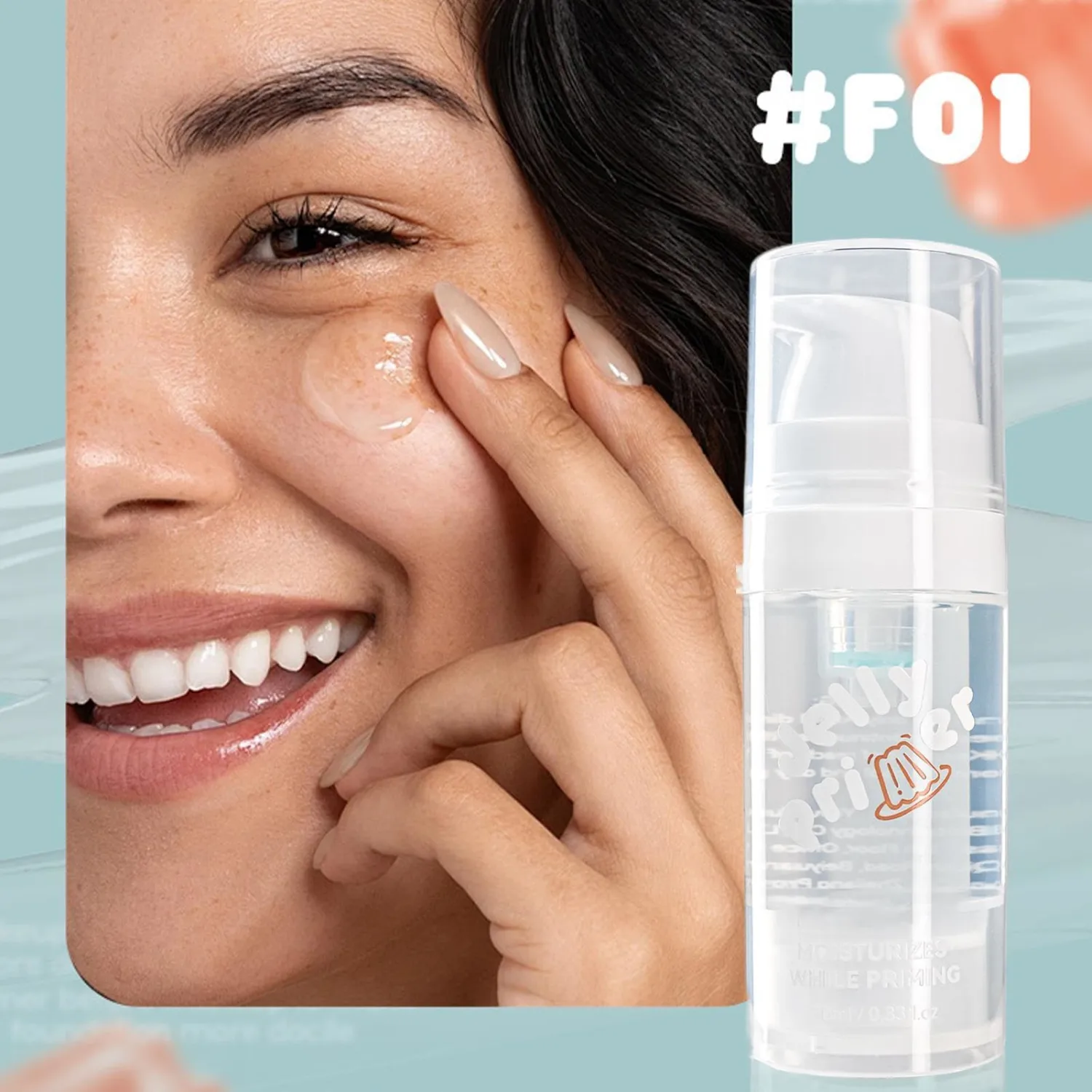 Makeup Primer - Hydrating Facial Primer | Jelly Primer | Lightweight Primer | Hydrating Transparent Primes | Smoothing Skin Facial Primer Makeup Primer Lasting Primer For Minimizing Look Of Pores