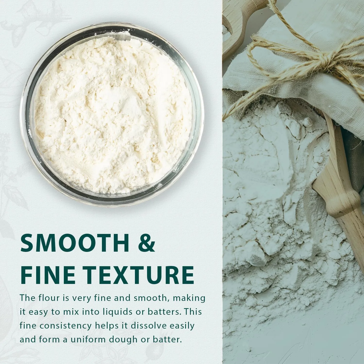 Soeos Glutinous Rice Flour 48 Ounce (Basic), Rice Flour for Baking or Cooking, All Natural White Rice Flour, Vegan, Gluten-Free