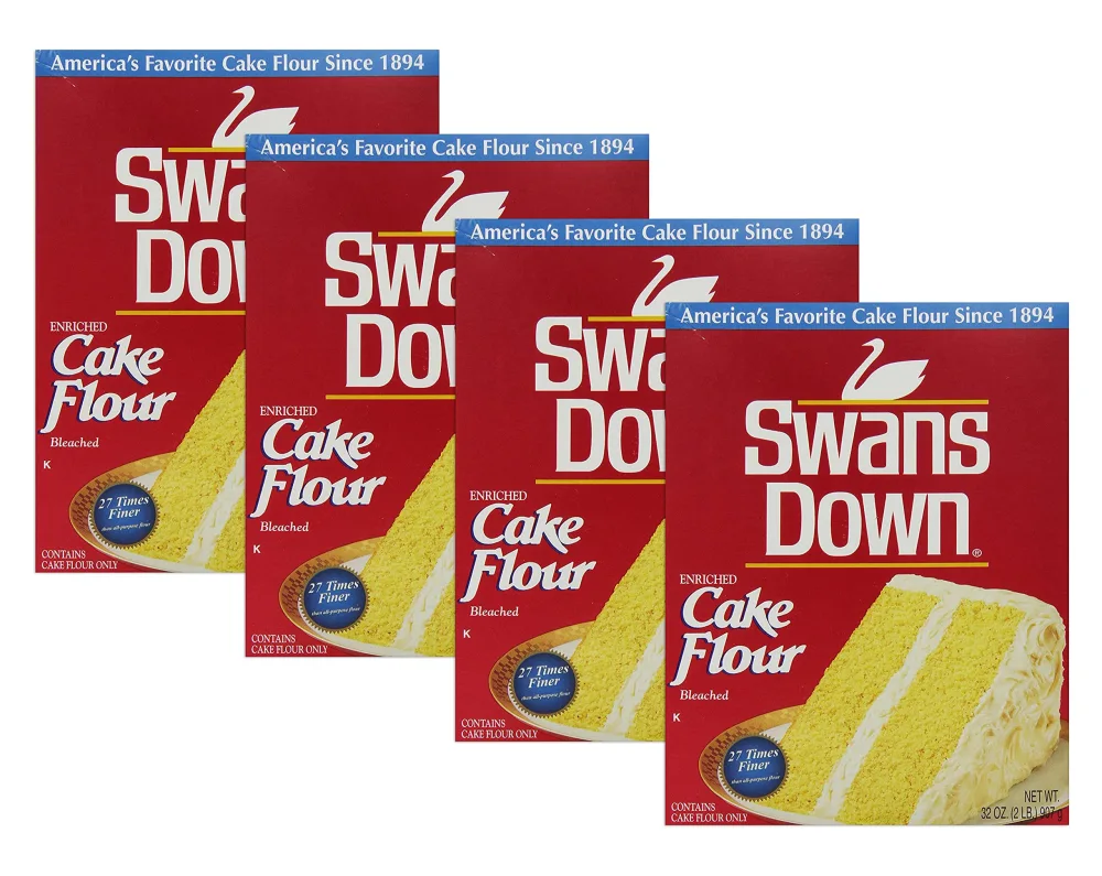 Swans Down Regular Cake Flour, 32oz Box (Pack of 4)