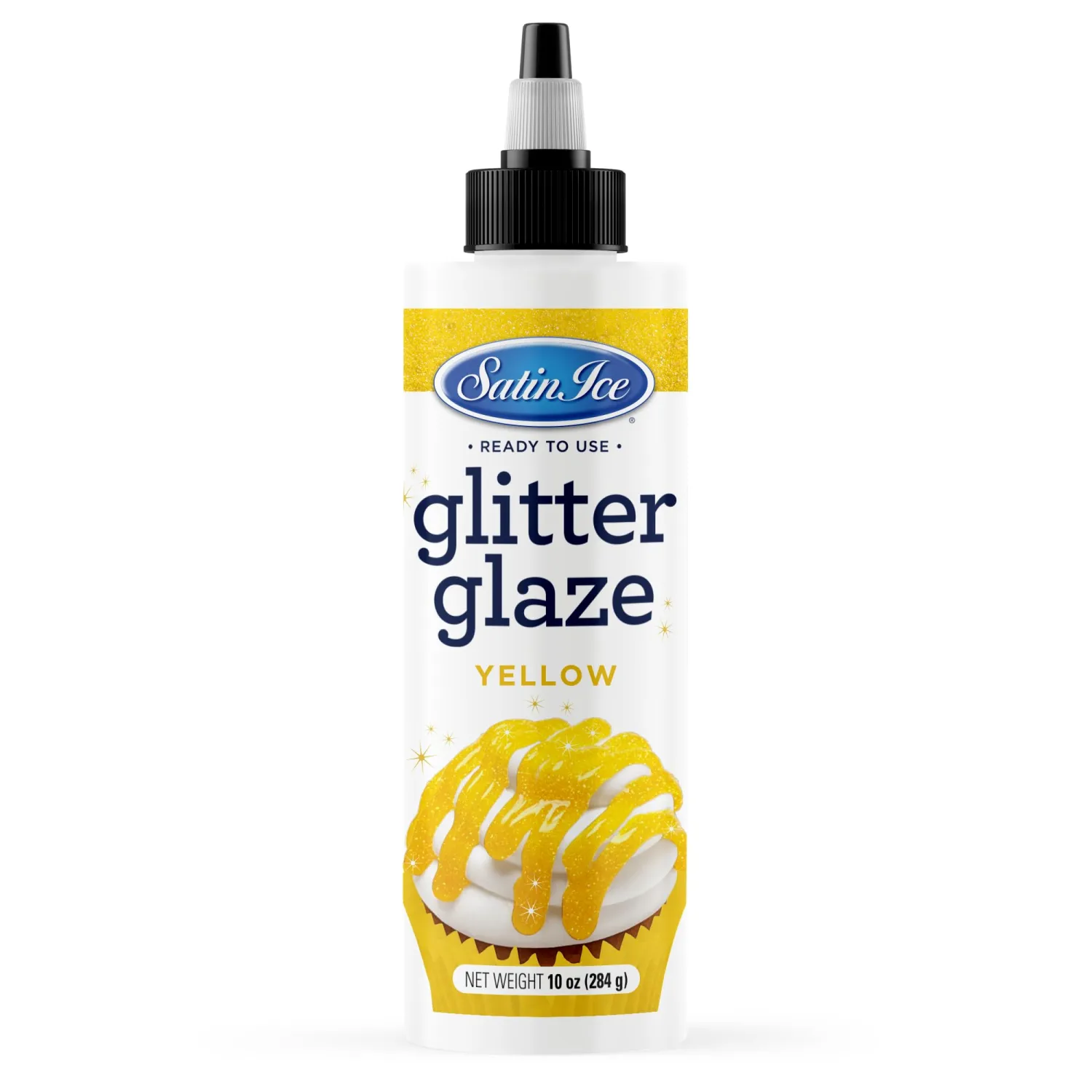 Satin Ice Yellow Glitter Glaze - 10oz - Bottle