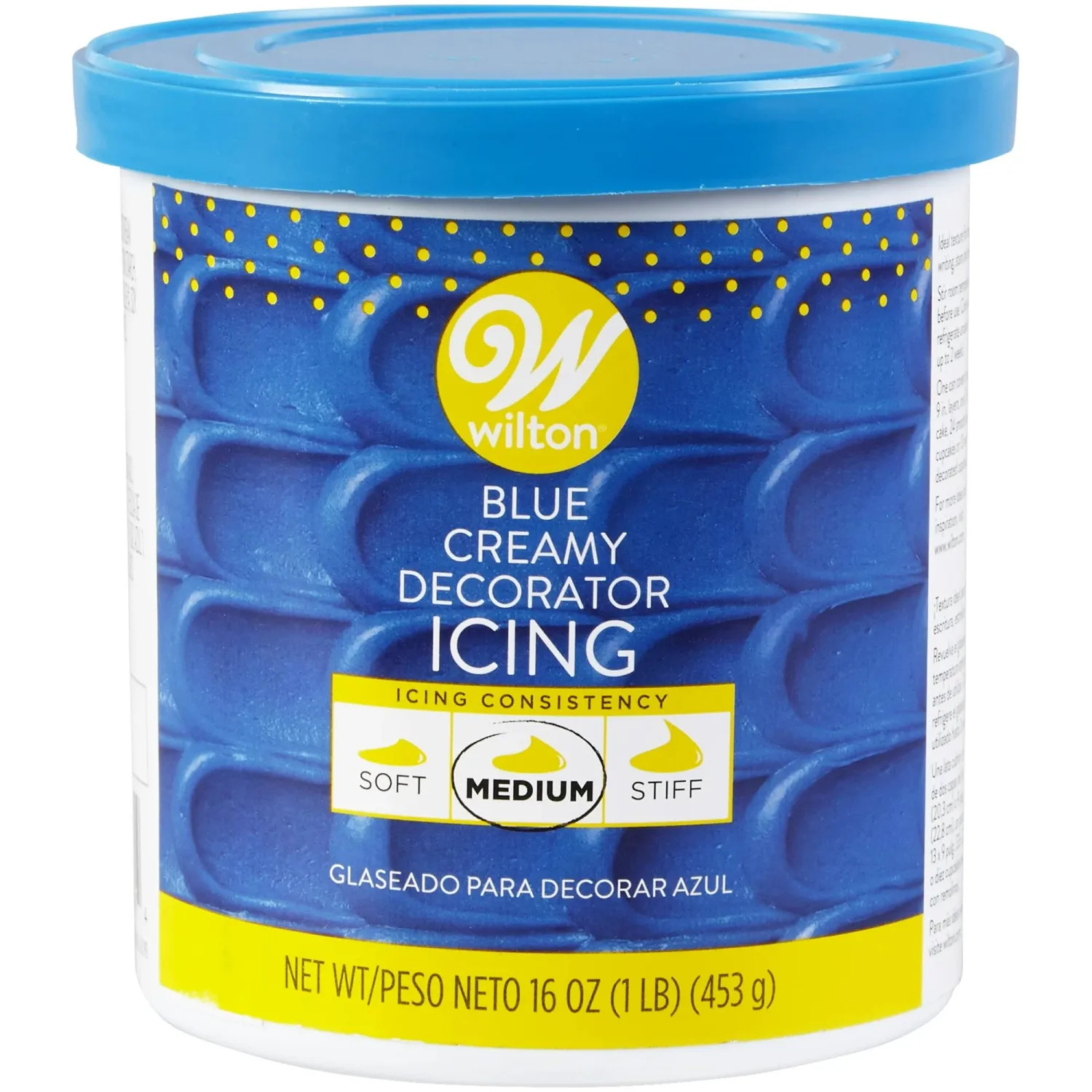Wilton Vanilla Flavored Frosting, Creamy Decorator Icing, 16 oz (Blue, 16 oz)