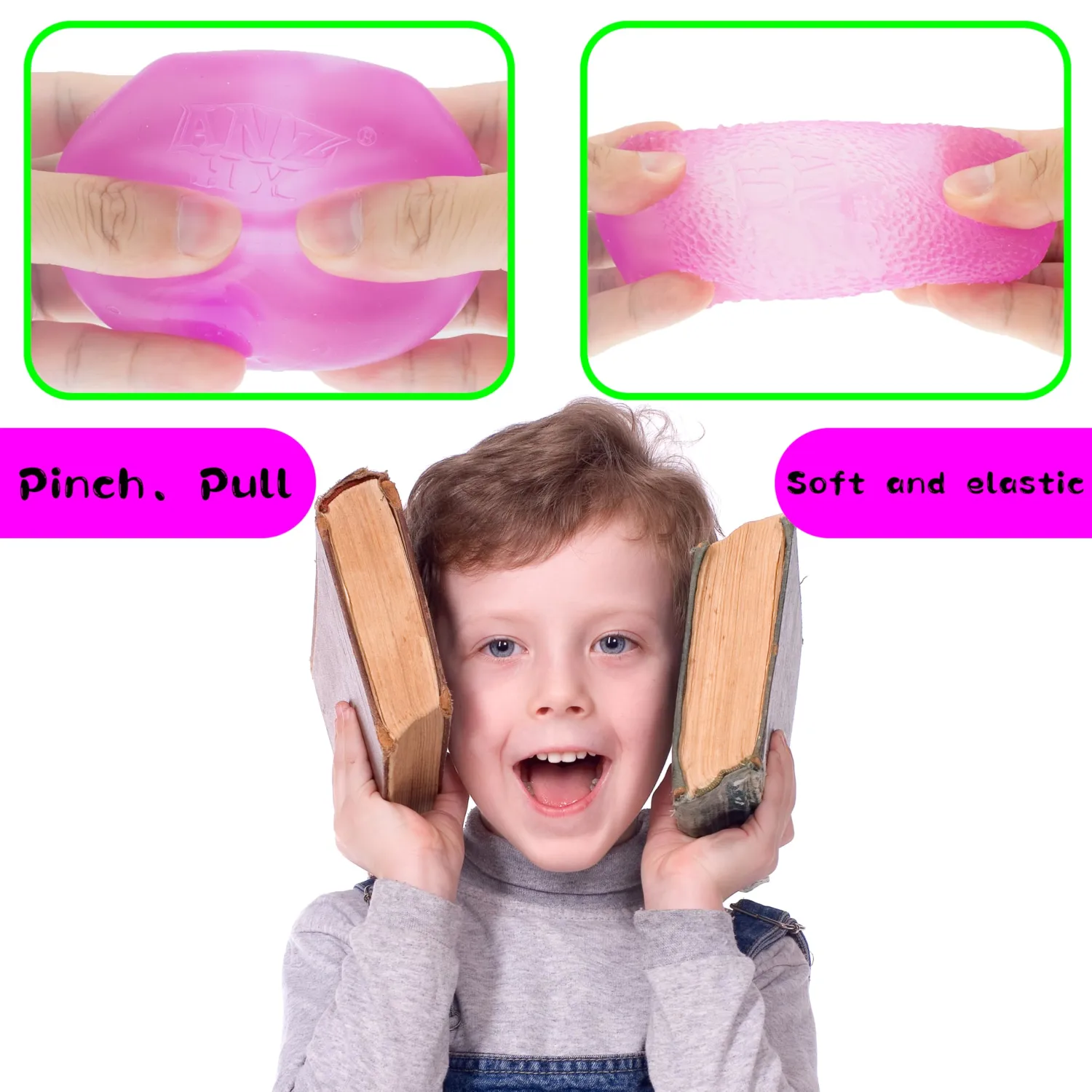 Fudge Candy- Soft Sensory Fidget Toy - (Set of 2) - Slow Rising Stress Balls Stretchy Fidget Fudge Cube for Anxiety Stress Relief, Maltose Filling