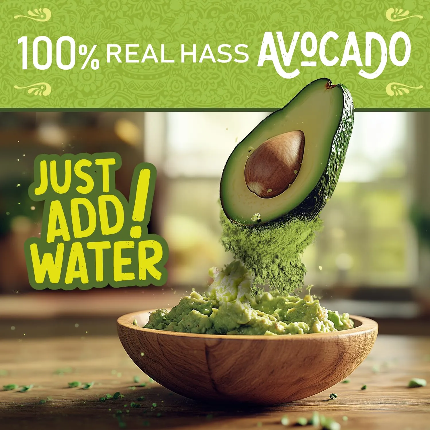 WAKS & SNACKS Freeze-Dried Avocado | 100% Fresh Hass Avocados, Perfect for Toast | Energizes Camping & Hiking Meals | Lightweight, Vegan, Gluten-Free | 2 Avocados | 2 oz, 1-Pack