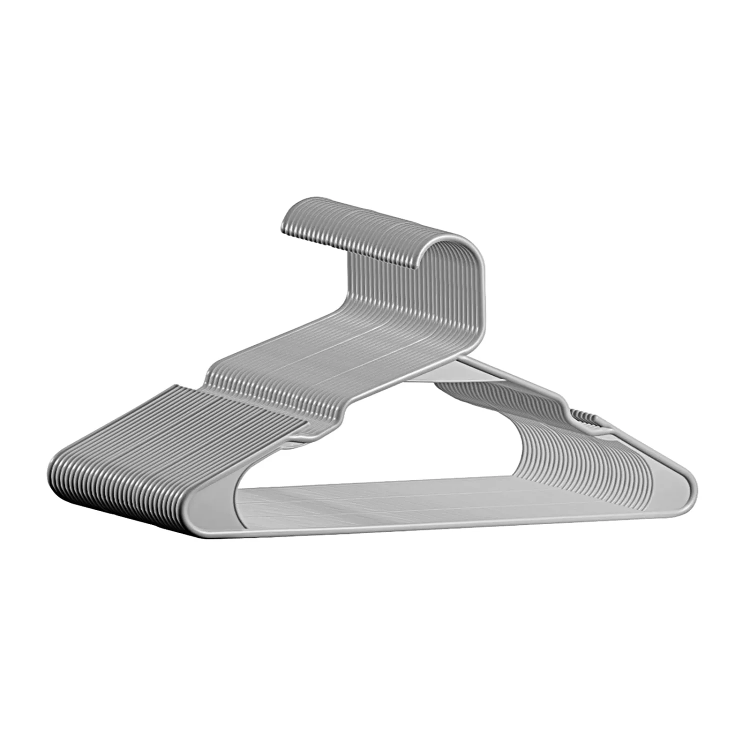 Plastic Hangers Clothes Hangers 20 Pack, Durable Hangers Space Saving for Everyday Standard Use and Dorm Room Essentials Grey Hangers