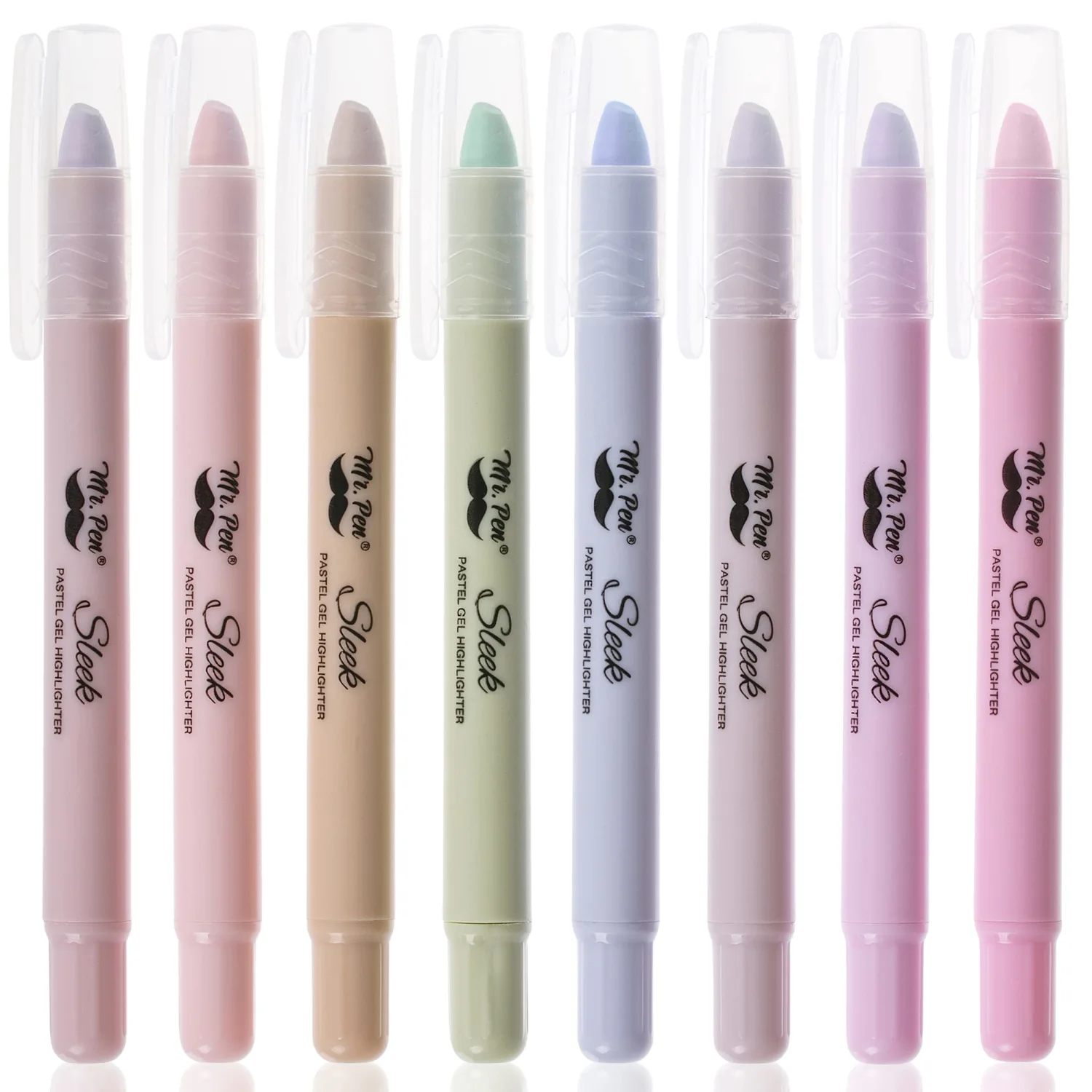Mr. Pen- Gel highlighter, 8 Pack, Morandi Colors, Bible Highlighters Quick Dry, No Bleed, Assorted Pastel Colors, Bible Markers