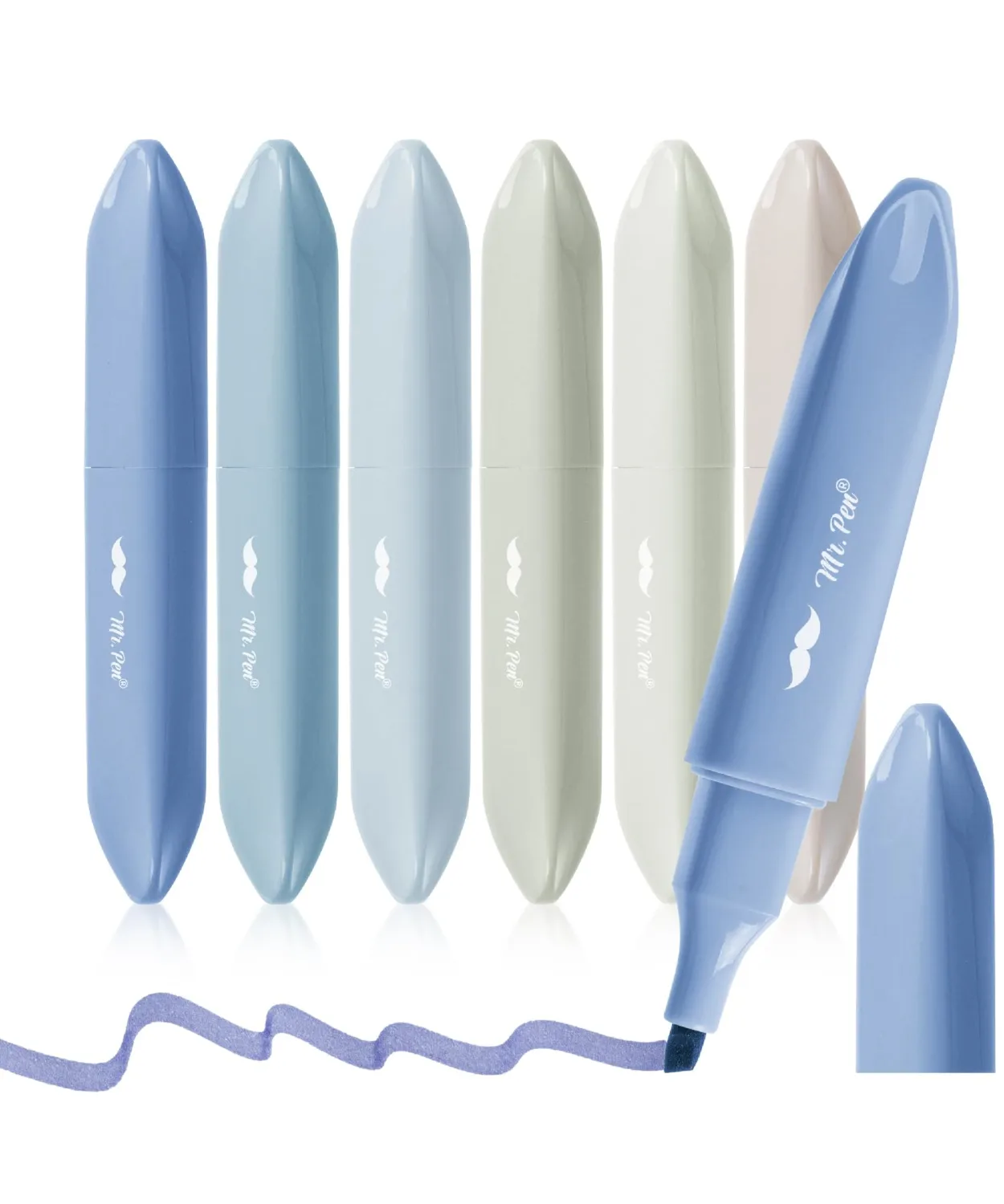 Mr. Pen- Aesthetic Highlighters, 6 Pack, Chisel Tip, Highlighters Assorted Colors, Bible Highlighters and Pens No Bleed, Cute Highlighters, No Bleed Highlighters for Bible Pages No Bleed