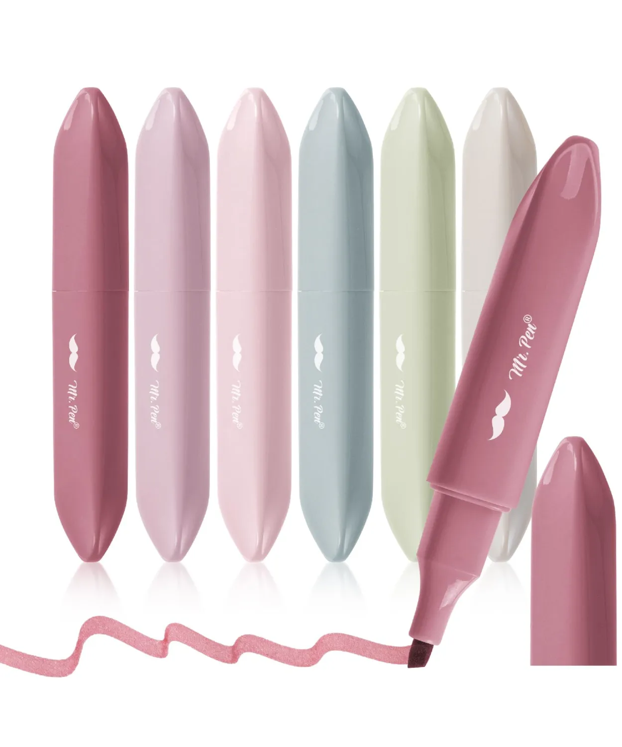 Mr. Pen- Aesthetic Highlighters, 6 Pack, Chisel Tip, Highlighters Assorted Colors, Bible Highlighters and Pens No Bleed, Cute Highlighters, No Bleed Highlighters for Bible Pages No Bleed