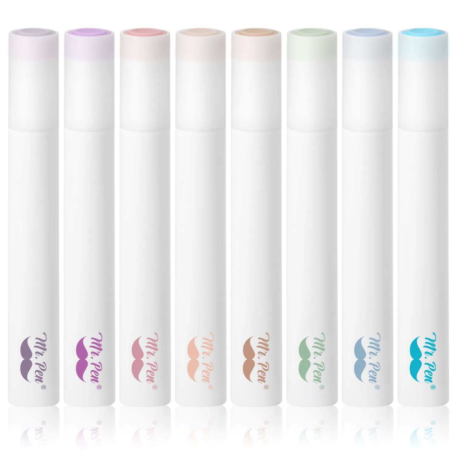 Mr. Pen Highlighter Set, 8 Pack - Morandi & Pastel Colors, Assorted Highlighters for Books