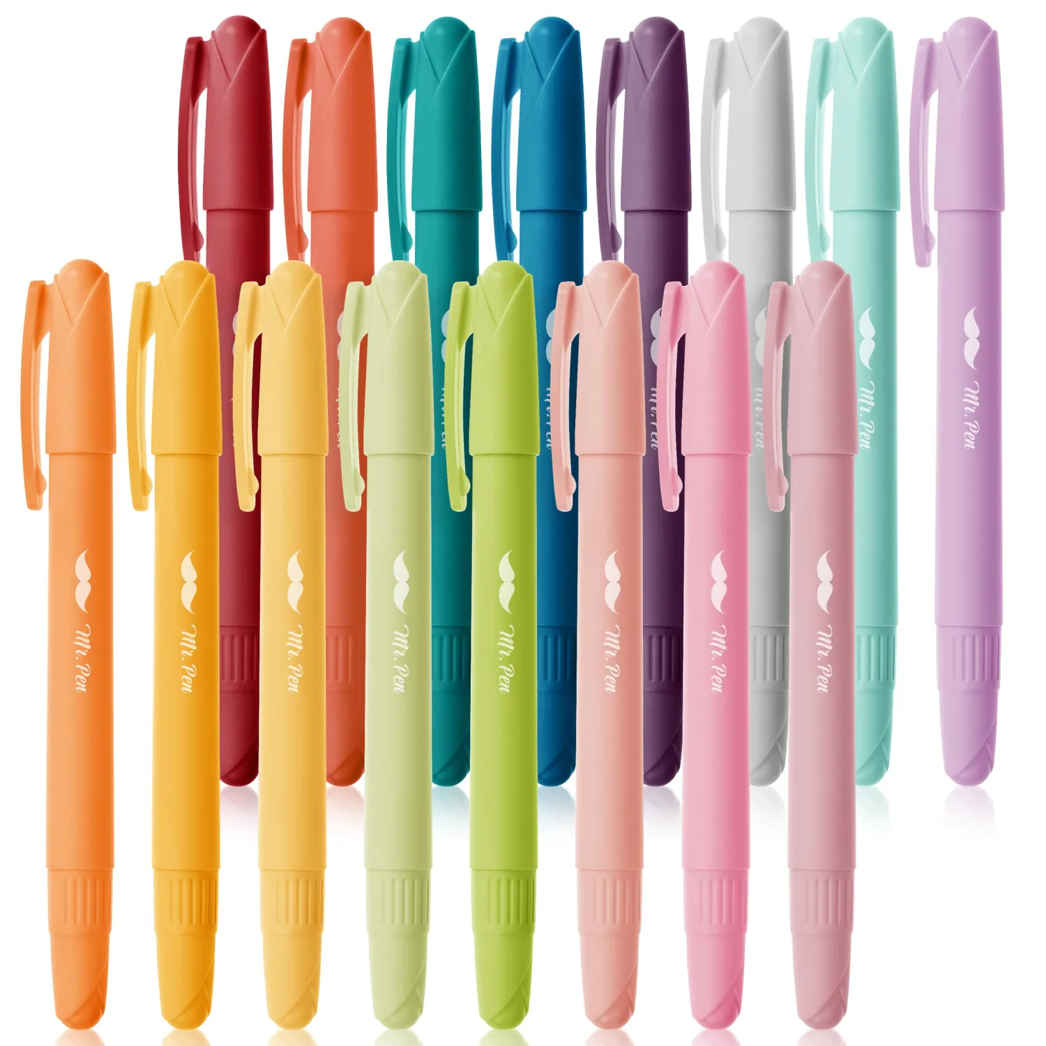 Mr. Pen- Gel Highlighter, 16 Pack Assorted Colors, No Bleed Gel Highlighters for Bibles and Markers