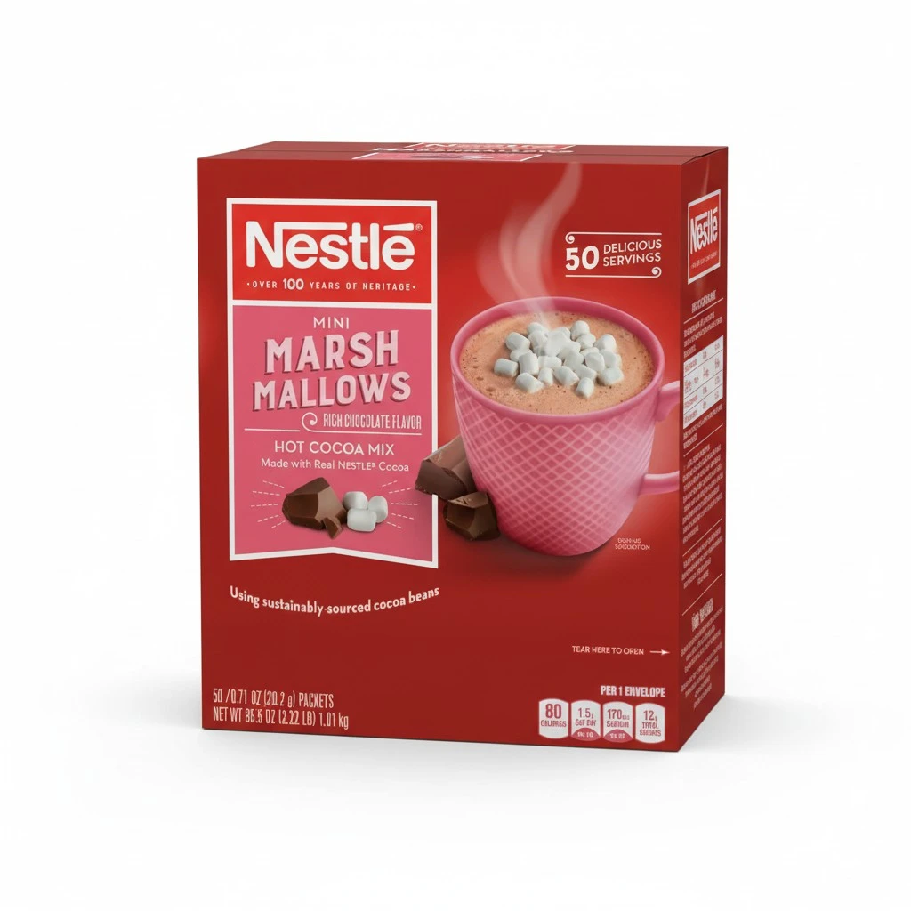 Nestle Hot Cocoa Mix, Rich Chocolate with Mini Marshmallows, 0.71-Ounce Packages, 50 Count