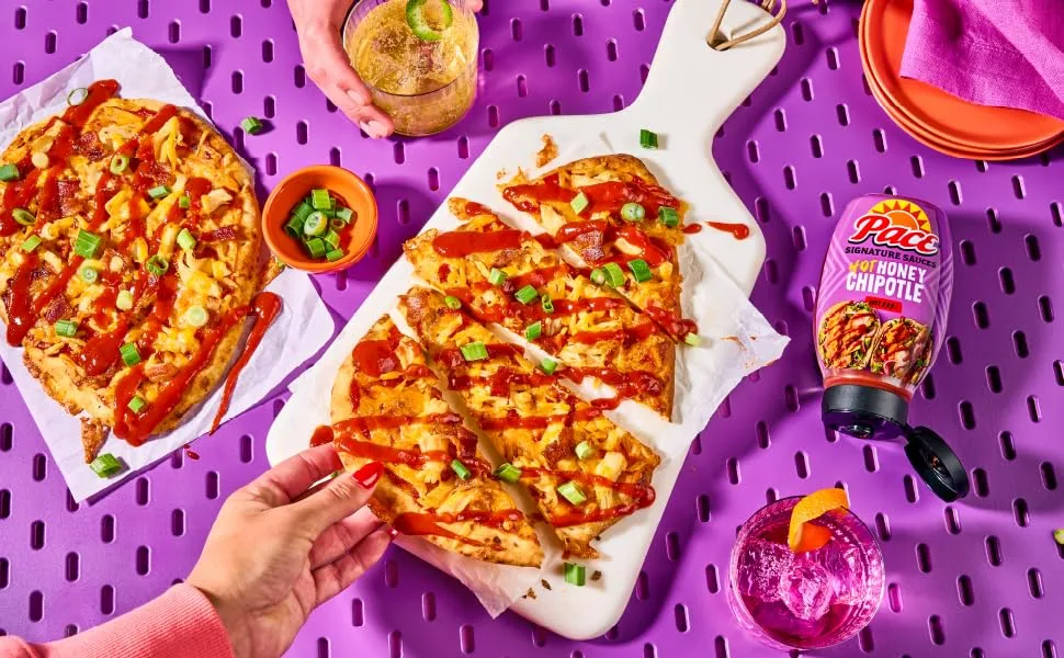 Bundle of Pace Signature Sauces Cilantro Jalapeno Lime Sauce, 10.4 oz Bottle + Pace Signature Sauces Hot Honey Chipotle Sauce, 11.1 oz Bottle + Pace Signature Sauces Classic Taco Sauce, 10.8 oz Bottle