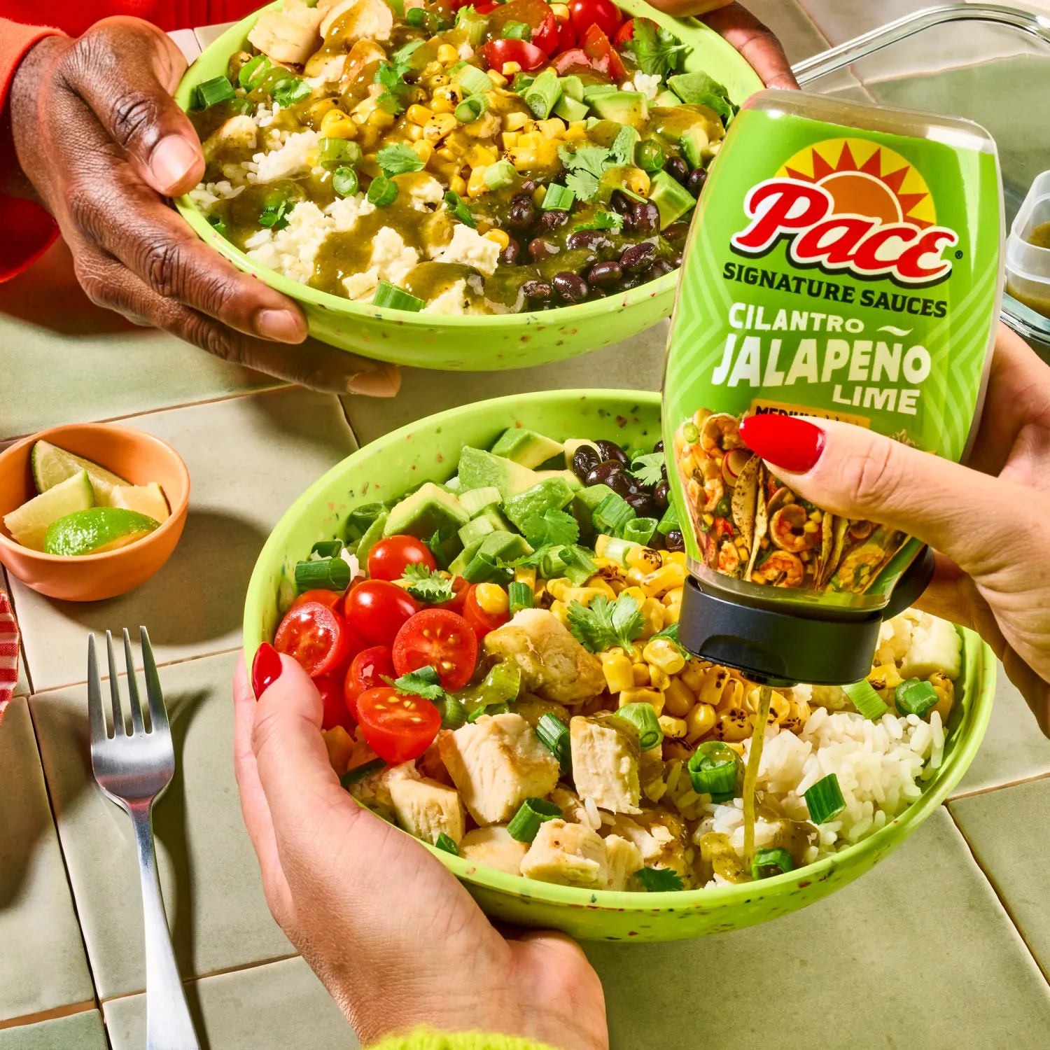 Bundle of Pace Signature Sauces Cilantro Jalapeno Lime Sauce, 10.4 oz Bottle + Pace Signature Sauces Hot Honey Chipotle Sauce, 11.1 oz Bottle + Pace Signature Sauces Classic Taco Sauce, 10.8 oz Bottle