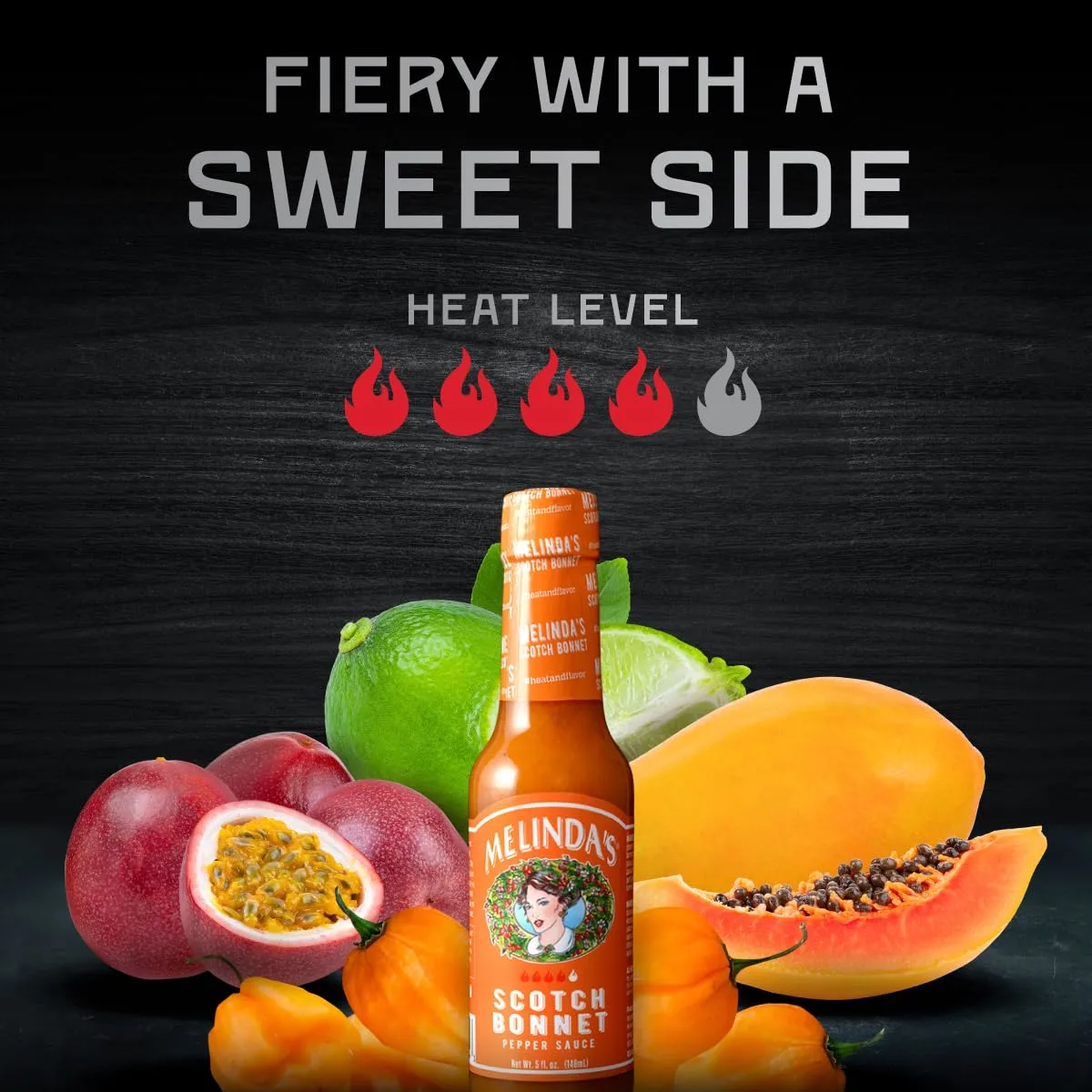 Melinda’s Scotch Bonnet Hot Sauce - Gourmet Scotch Bonnet Pepper Sauce - Made with Scotch Bonnet Peppers, Carrots, Papaya & Lime Juice - Keto, Kosher, Vegan, Gluten Free Hot Sauce - 5oz, 3 Pack