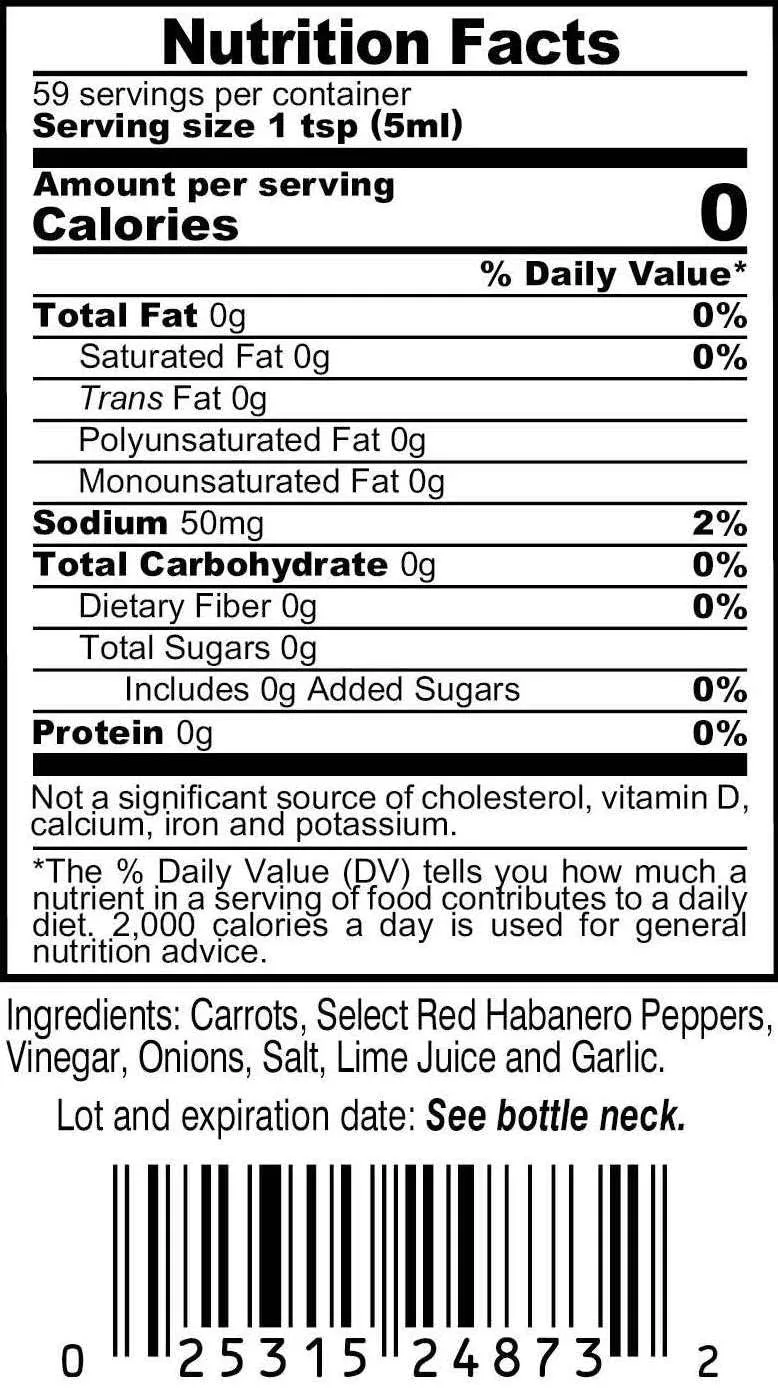 Marie Sharp's Original Hot Habanero Hot Sauce | 10 oz