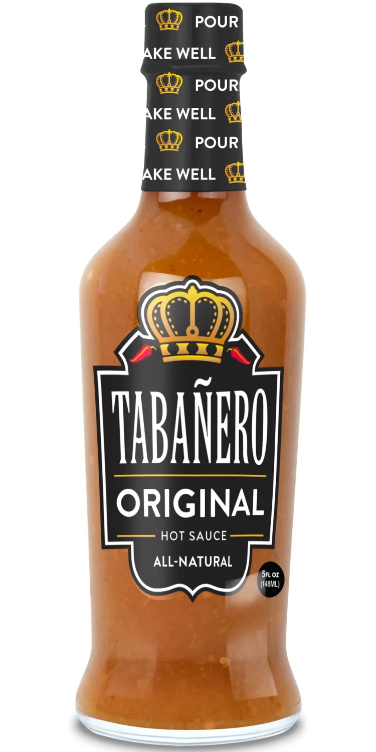 Original Hot Sauce by Tabañero, Gourmet Spicy Sauce, Hot Sauce Gifts, All Natural, Gluten Free, Vegan, Kosher, Made in the USA, 5 oz. Bottle