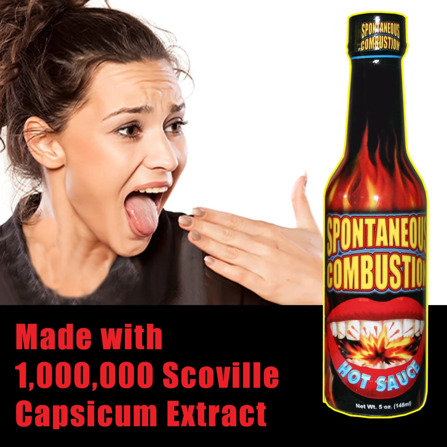 Spontaneous Combustion Hot Sauce and Habanero Hot Sauce - 5 oz – Try if you dare! – Perfect Gourmet Gift for the Hot Sauce Fan