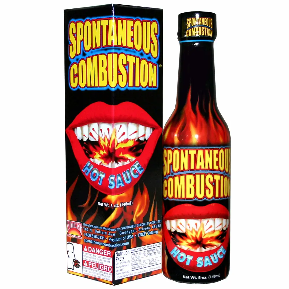 Spontaneous Combustion Hot Sauce and Habanero Hot Sauce - 5 oz – Try if you dare! – Perfect Gourmet Gift for the Hot Sauce Fan