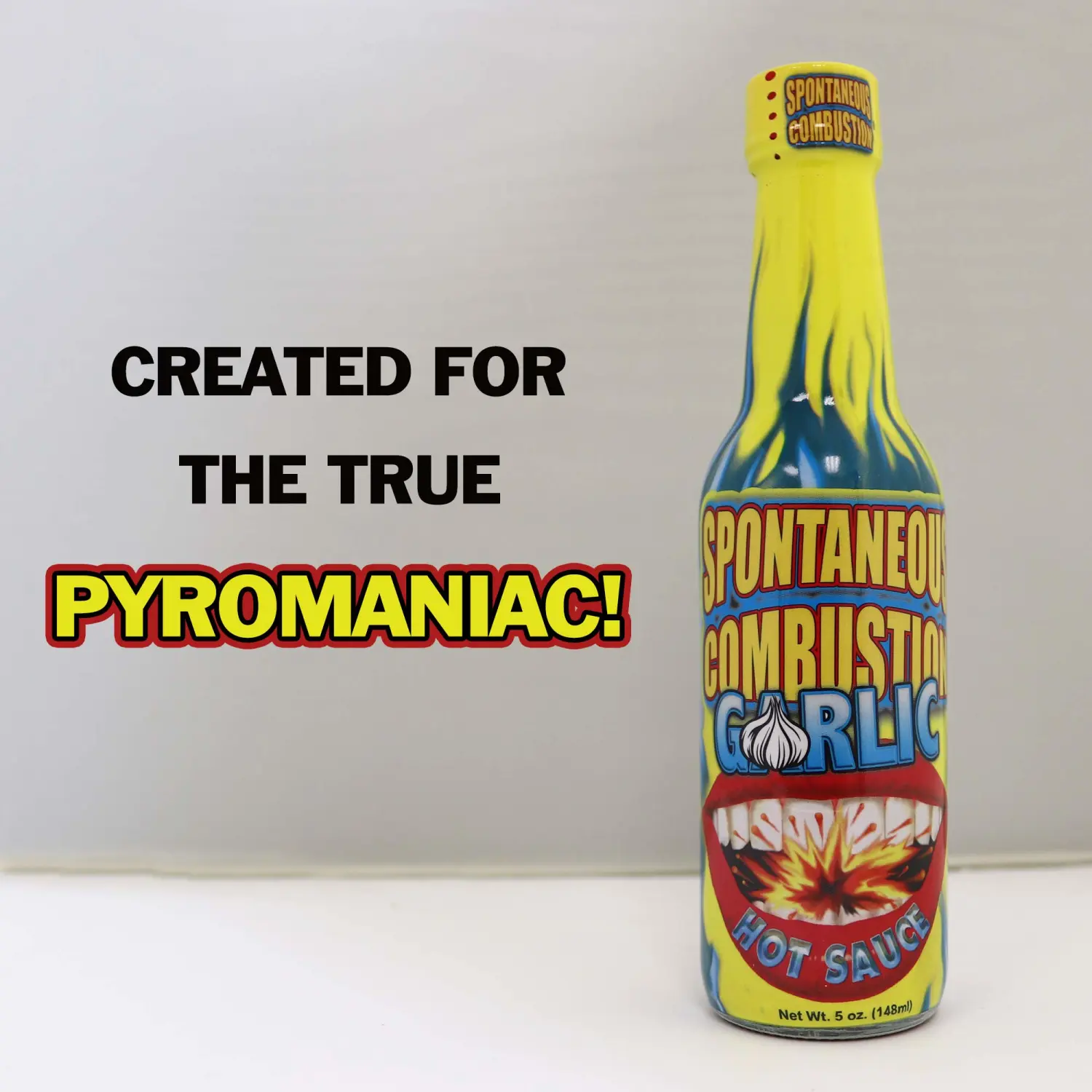 Spontaneous Combustion Garlic Hot Sauce with Habanero - 5 oz – Try if you dare! – Perfect Gourmet Gift for the Hot Sauce Fan