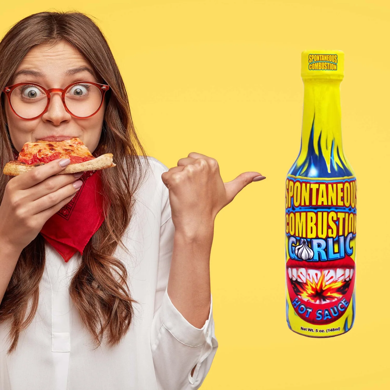 Spontaneous Combustion Garlic Hot Sauce with Habanero - 5 oz – Try if you dare! – Perfect Gourmet Gift for the Hot Sauce Fan