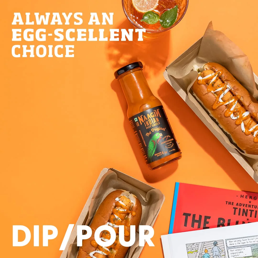 NAAGIN Indian Hot Sauce – The Original (230g, 8.11 oz) | Classic Hot & Sweet Sauce | Medium Spicy | Instant Taste Upgrade | 100% Vegan | No Artificial Colour & Flavours | Made in India
