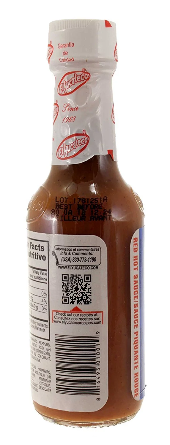 El Yucateco Red Hot Sauce, 4 Fluid Ounce