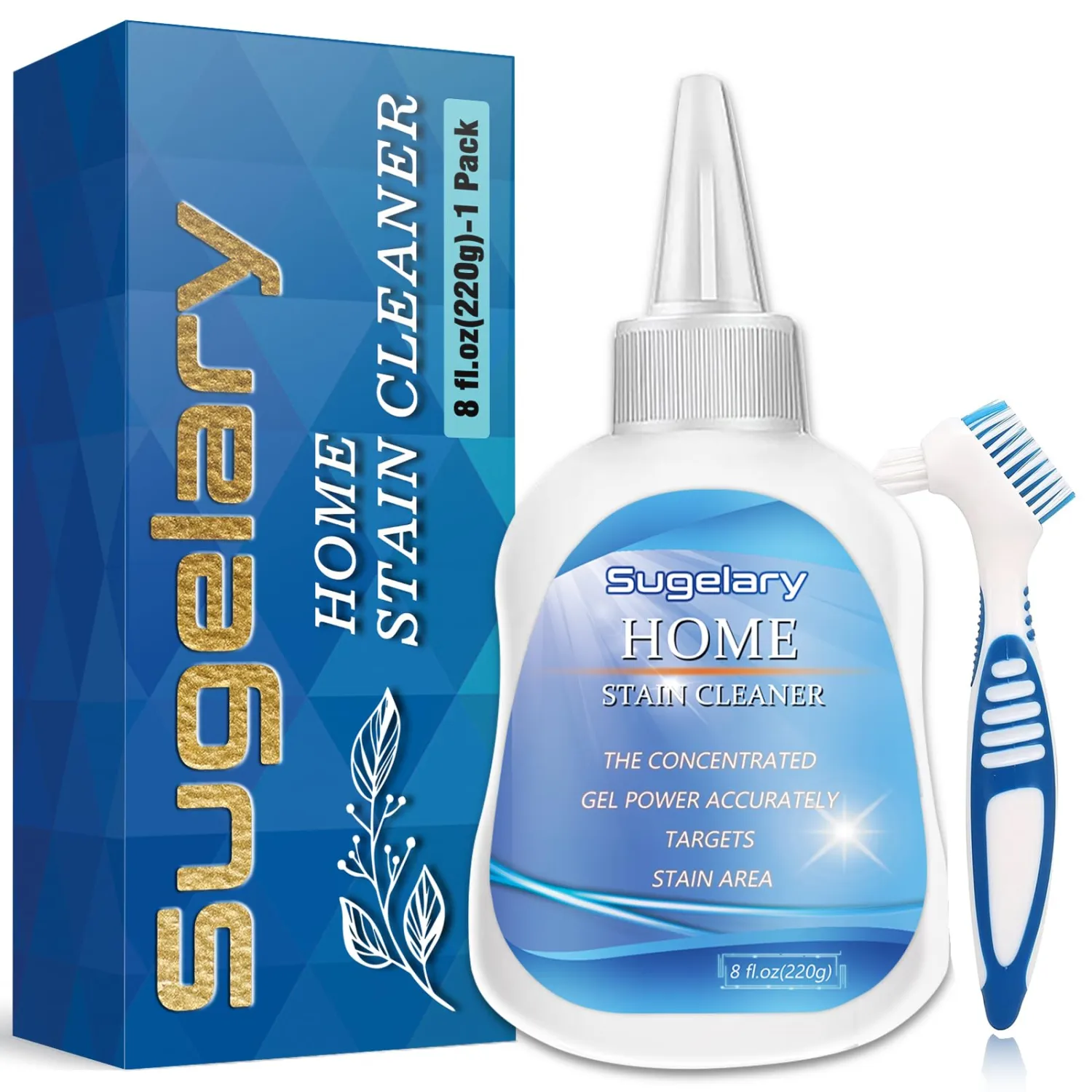 Sugelary 8Fl.oz Household Cleaner Gel for Washing Machine, Refrigerator Strips, Grout Cleaner Gel for Home Sink with Brush