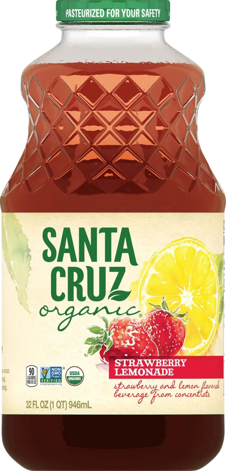 Santa Cruz Organic Strawberry Lemonade, 32 Ounces