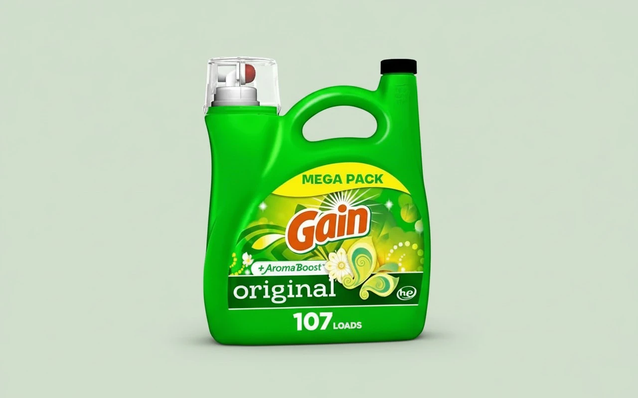 Gain + Aroma Boost Liquid Laundry Detergent Original Scent 107 Loads 154 oz HE Compatible (Pack of 2)