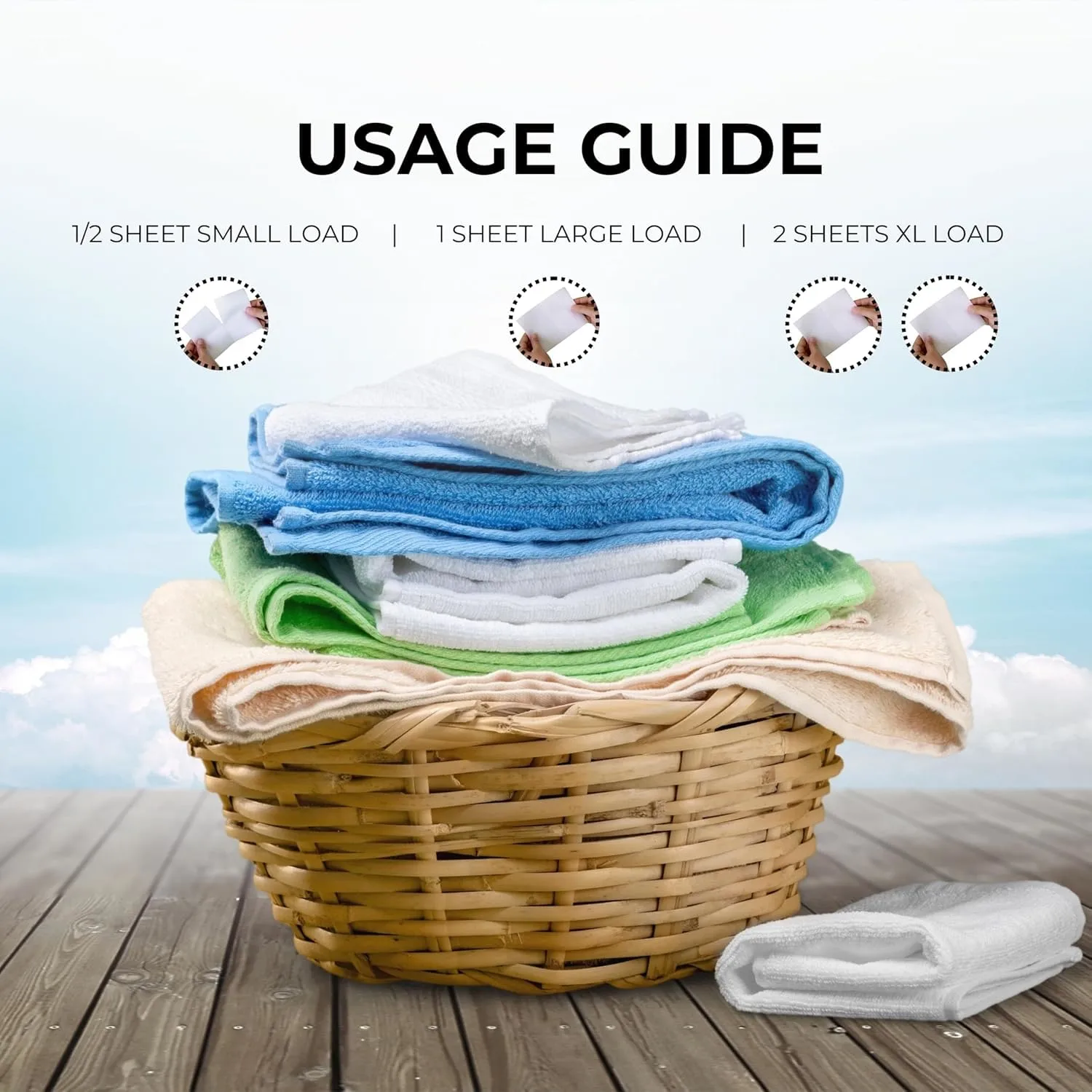 Clean Earth Fragrance Free Laundry Detergent Sheets - 60 Loads, Concentrated, No Plastic Jug, 30 Sheets, Travel Friendly Laundry Soap