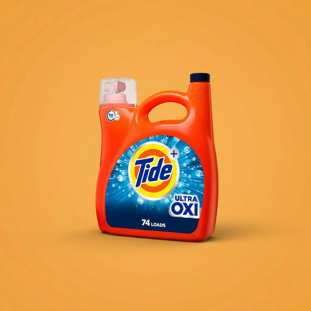 Tide Ultra Oxi Liquid Laundry Detergent, 74 Loads, 105 fl oz, HE Compatible
