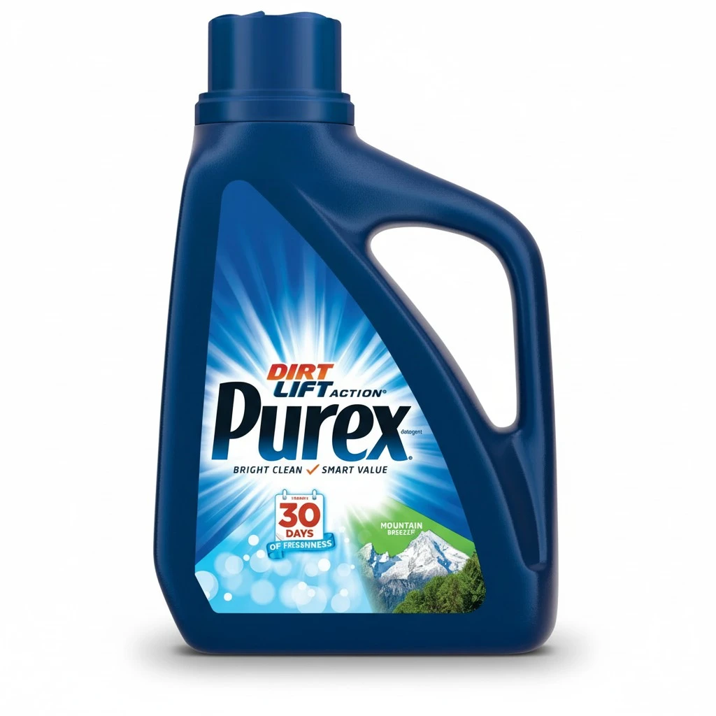 Purex Ultra Liquid Laundry Detergent in Mountain Breeze Scent - 50 Ounces, 33 Laundry Loads - Safe for HE and all Washing Machines