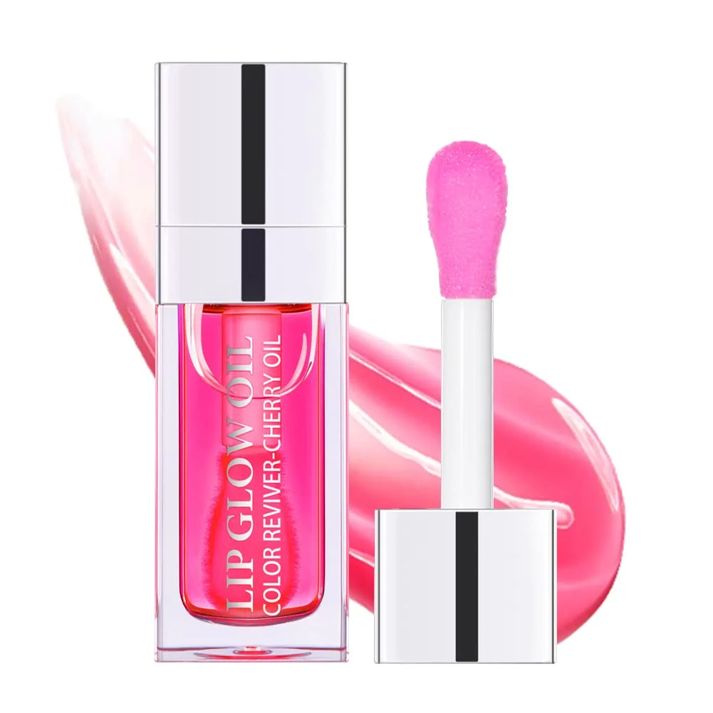 Lip Oil, Hydrating Lip Glow Oil, Lip Plumper Gloss, Moisturizing Lip Oil, No-Sticky Transparent Plumping Lip Gloss, Lip Gloss Lip Balm Lip Care