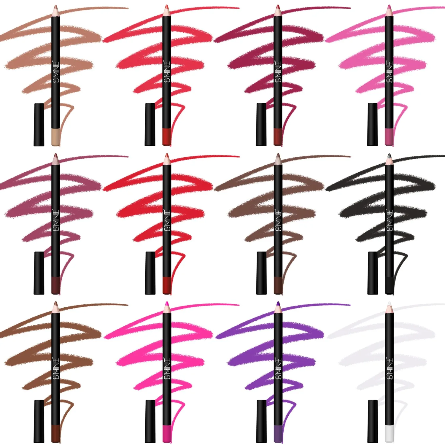 IS'MINE Matte Lip Liner Pencil Set - 12 Assorted Colors Natural Lip Makeup Soft Pencils Waterproof and Longwear Ultra Fine Lip Liners (Color Set-3)