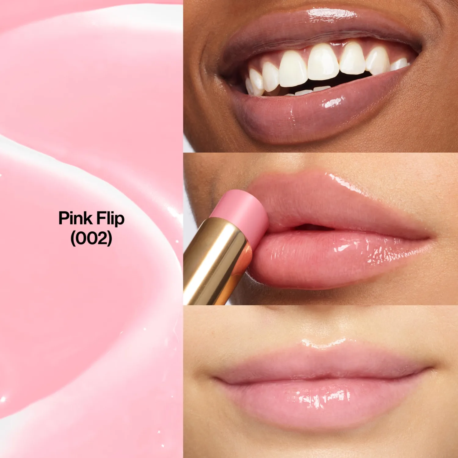 REVLON Super Lustrous Glass Shine Balm, Hydrating Tinted Lip Balm, Sheer, Glossy Shiny Finish, 002 Pink Flip, 0.11 oz