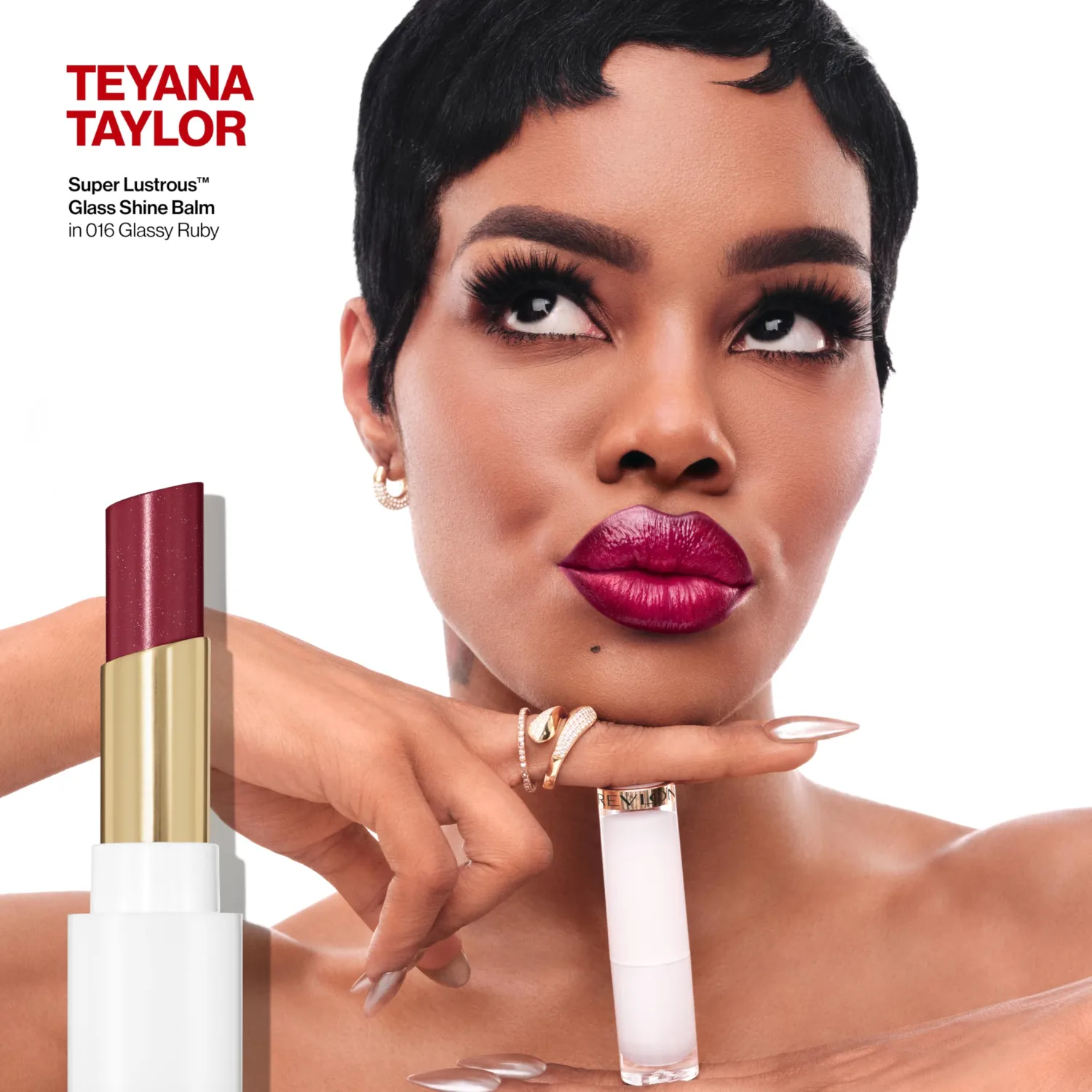 REVLON Super Lustrous Glass Shine Balm, Sheer GlossyTinted Lip Balm, Hydrating Formula with Hyaluronic Acid, Aloe & Rose Quartz, 010 Spiced Wine, 0.11 oz