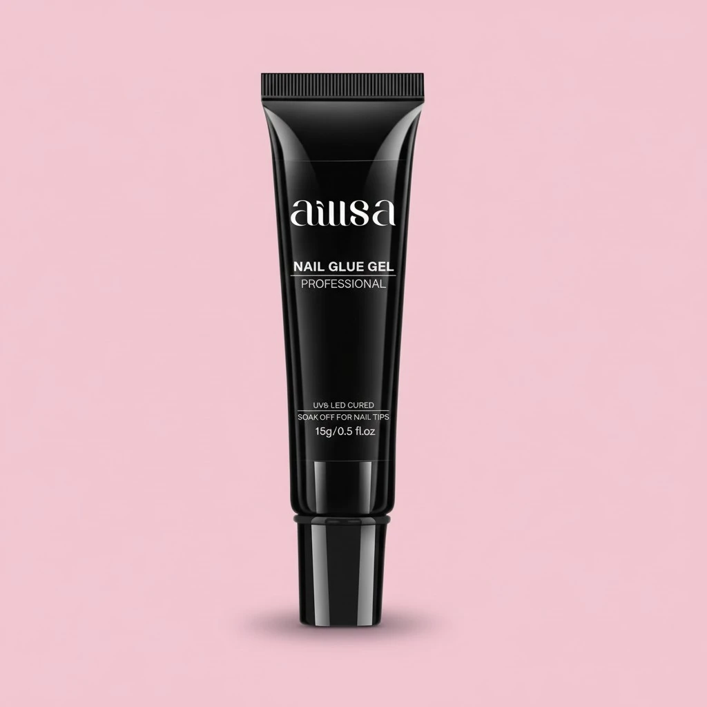 AILLSA Gel Nail Glue for Nails Tips, Solid Super Strong Gel Glues 15g Professional Fake Acrylic Soft Nails Glue U V Lamp Curing Needed - Long Lasting